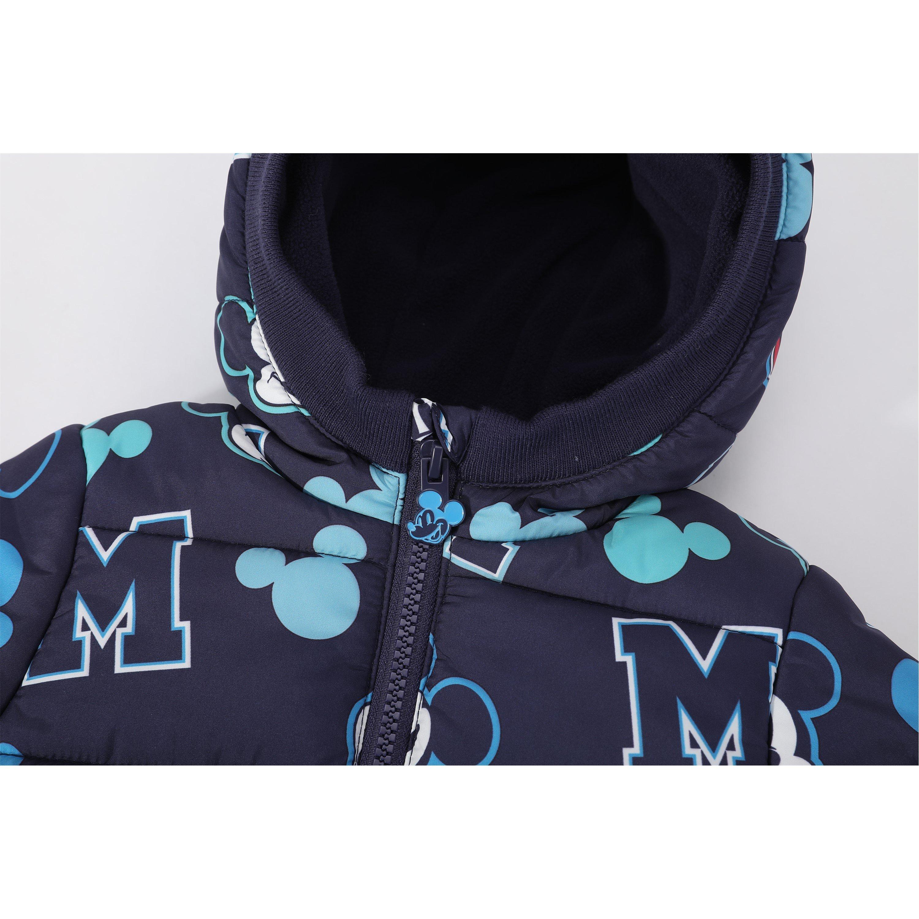 Mickey Blue - Character - Hooded Long Sleeve Short Puffer Jacket - 3