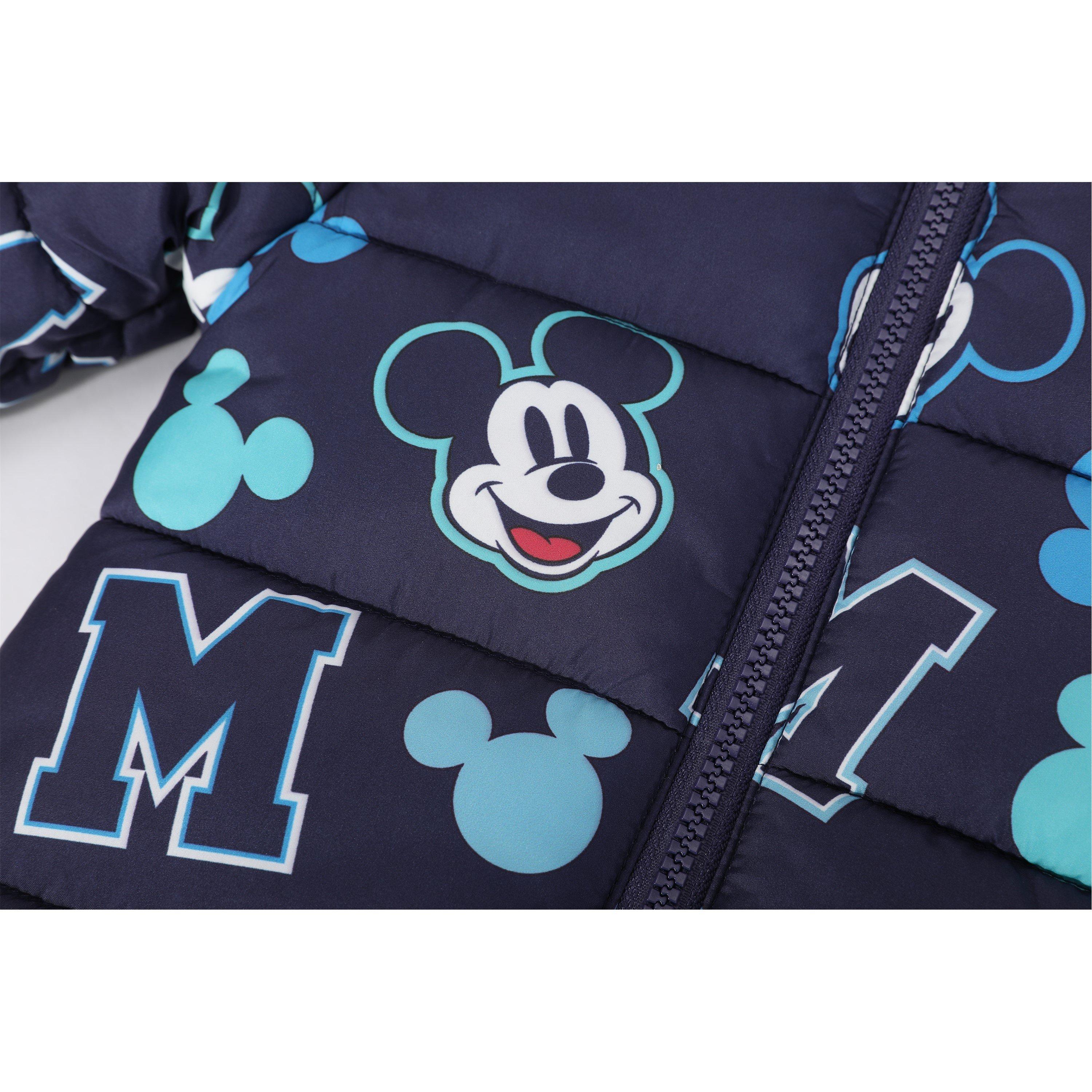 Mickey Blue - Character - Hooded Long Sleeve Short Puffer Jacket - 4