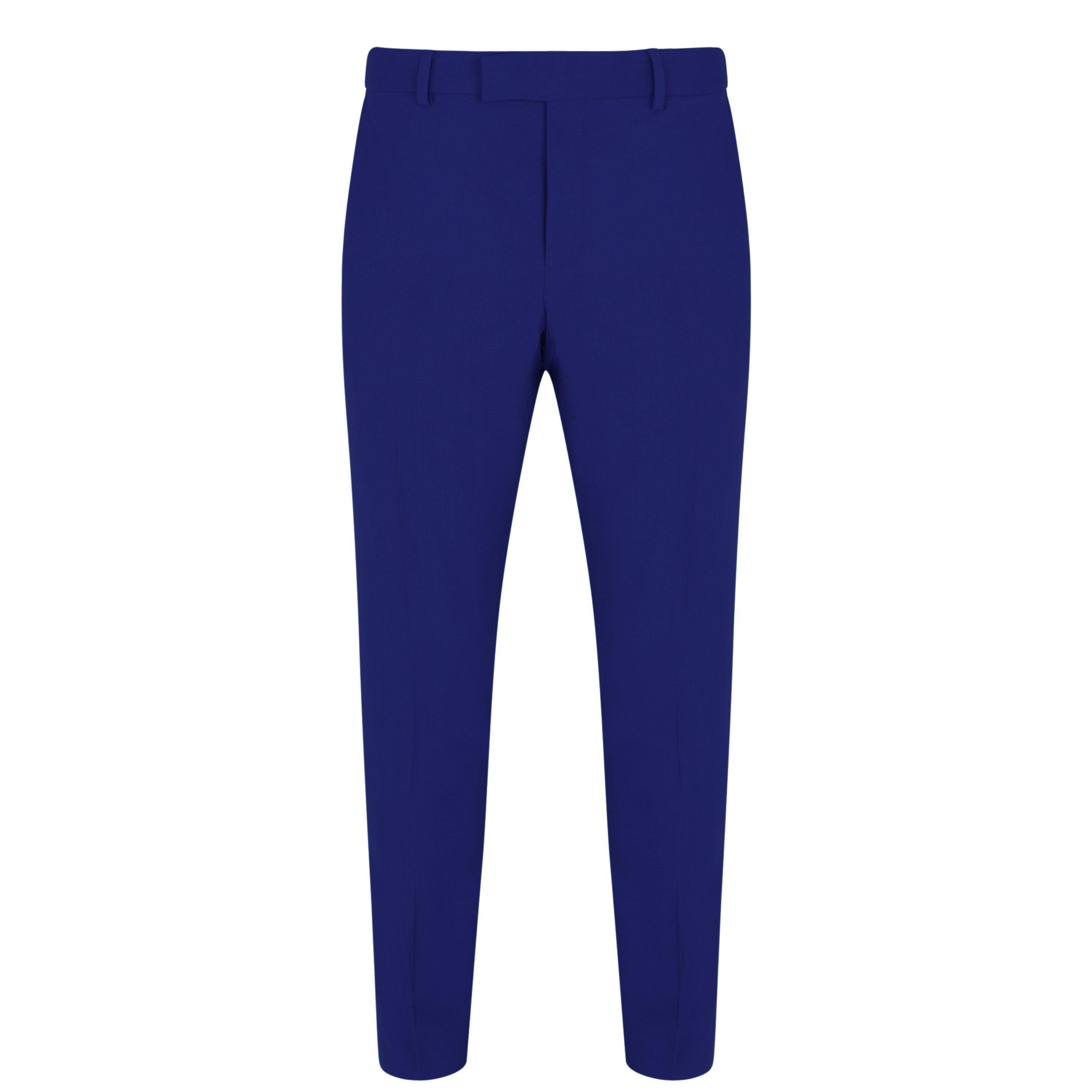 Bright Blue - Without Prejudice - Perrin Slim Fit Suit Trousers - 1