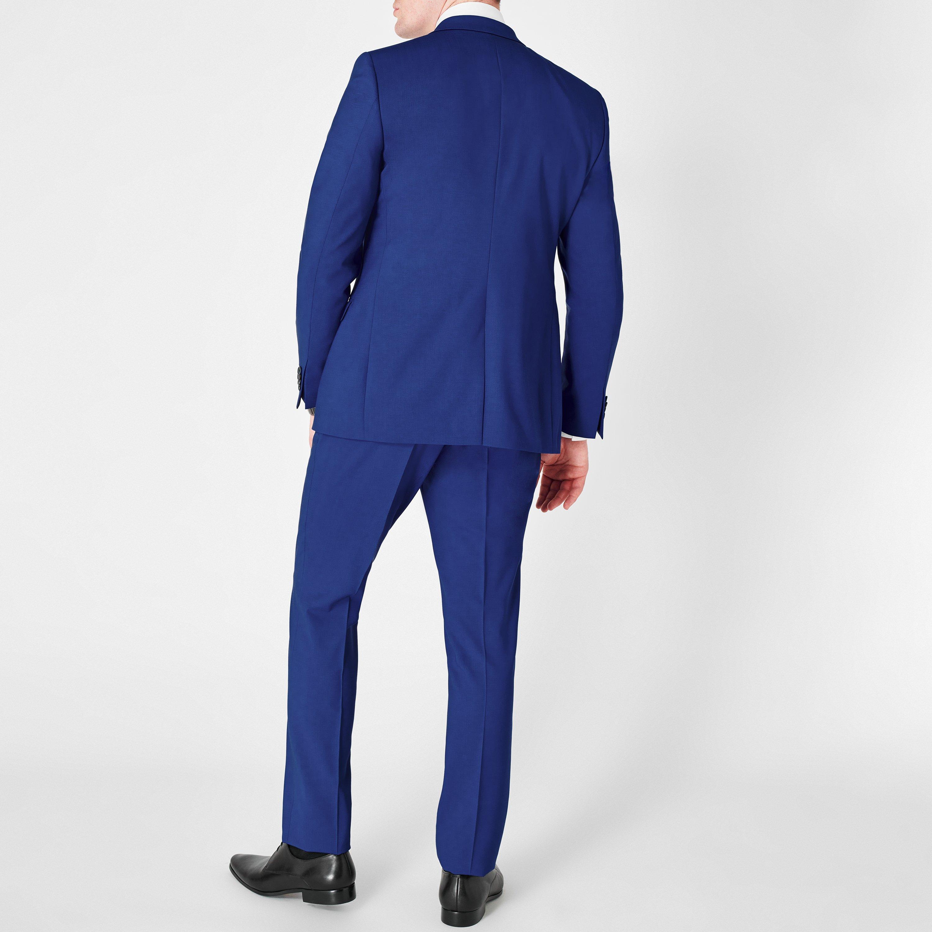 Bright Blue - Without Prejudice - Perrin Slim Fit Suit Trousers - 4