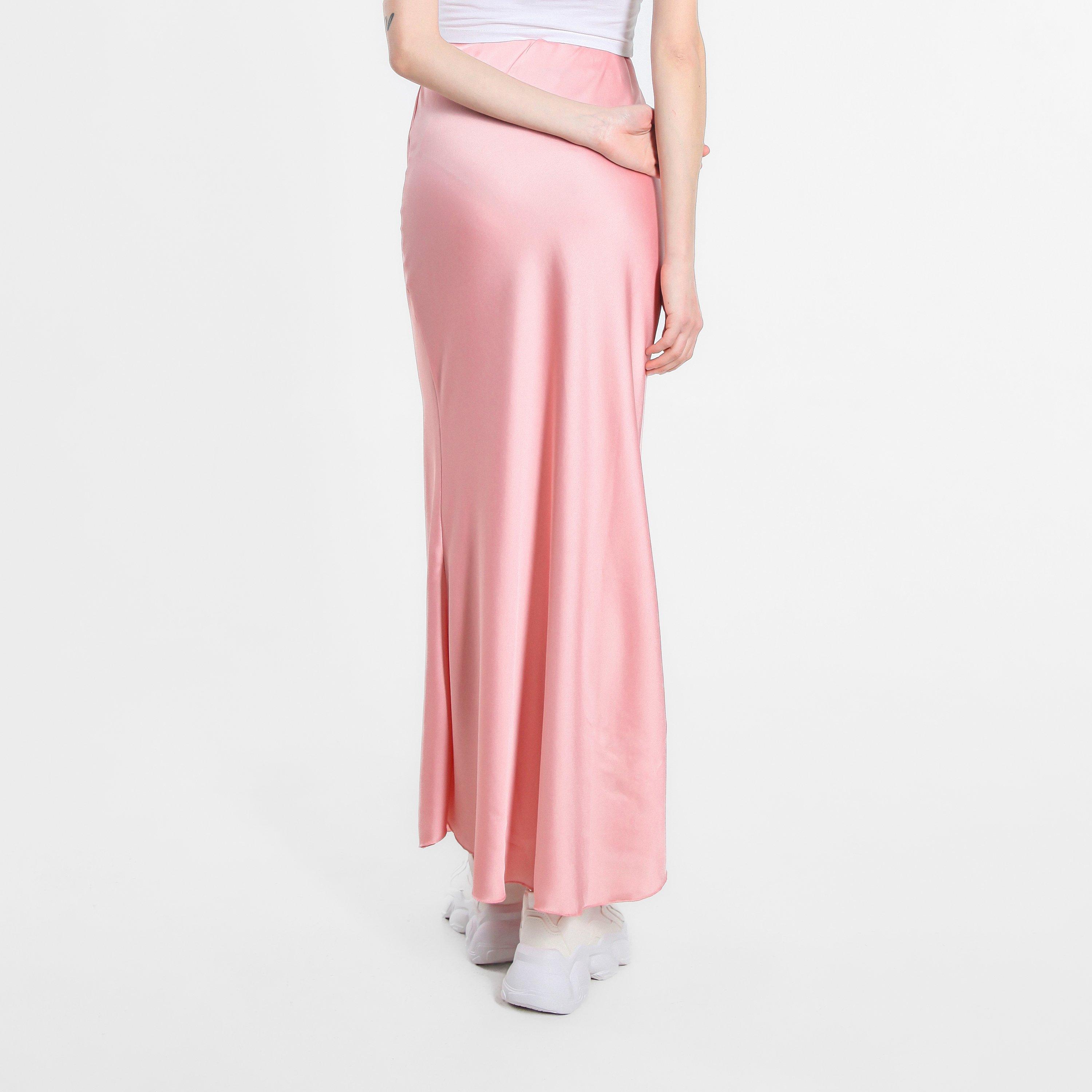 Heißes Pink - Be You - Satin Midi Skirt - 4