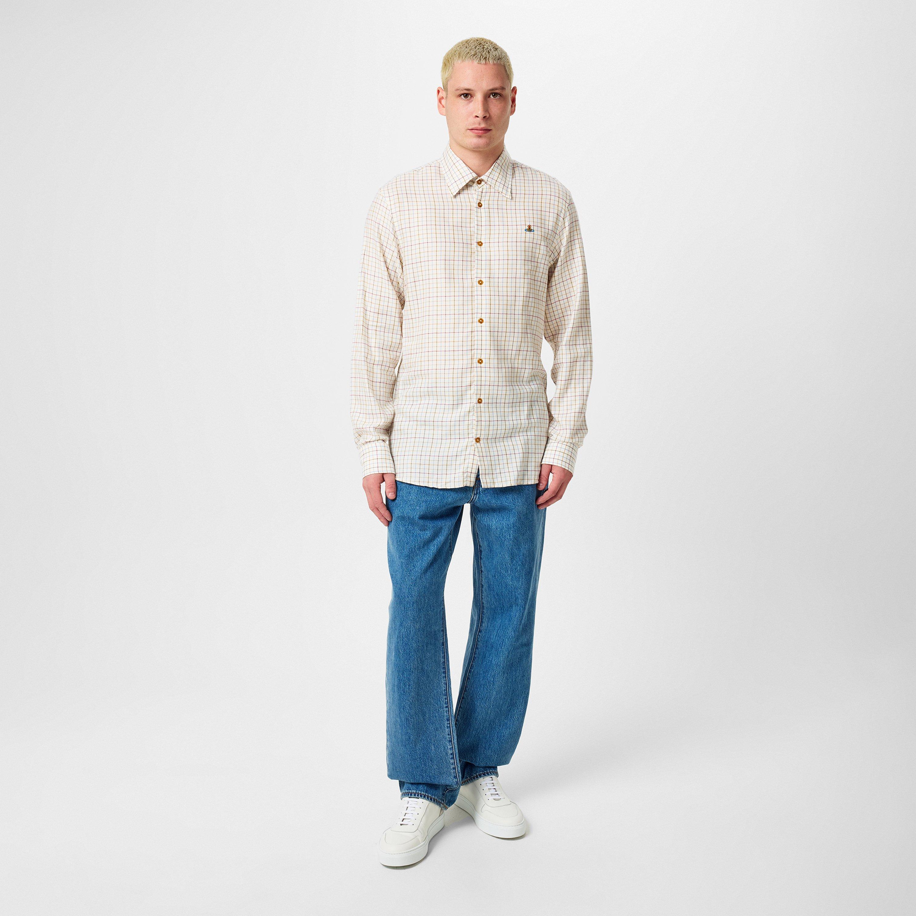 Cream - Vivienne Westwood - Tattersall Checked Shirt. - 4