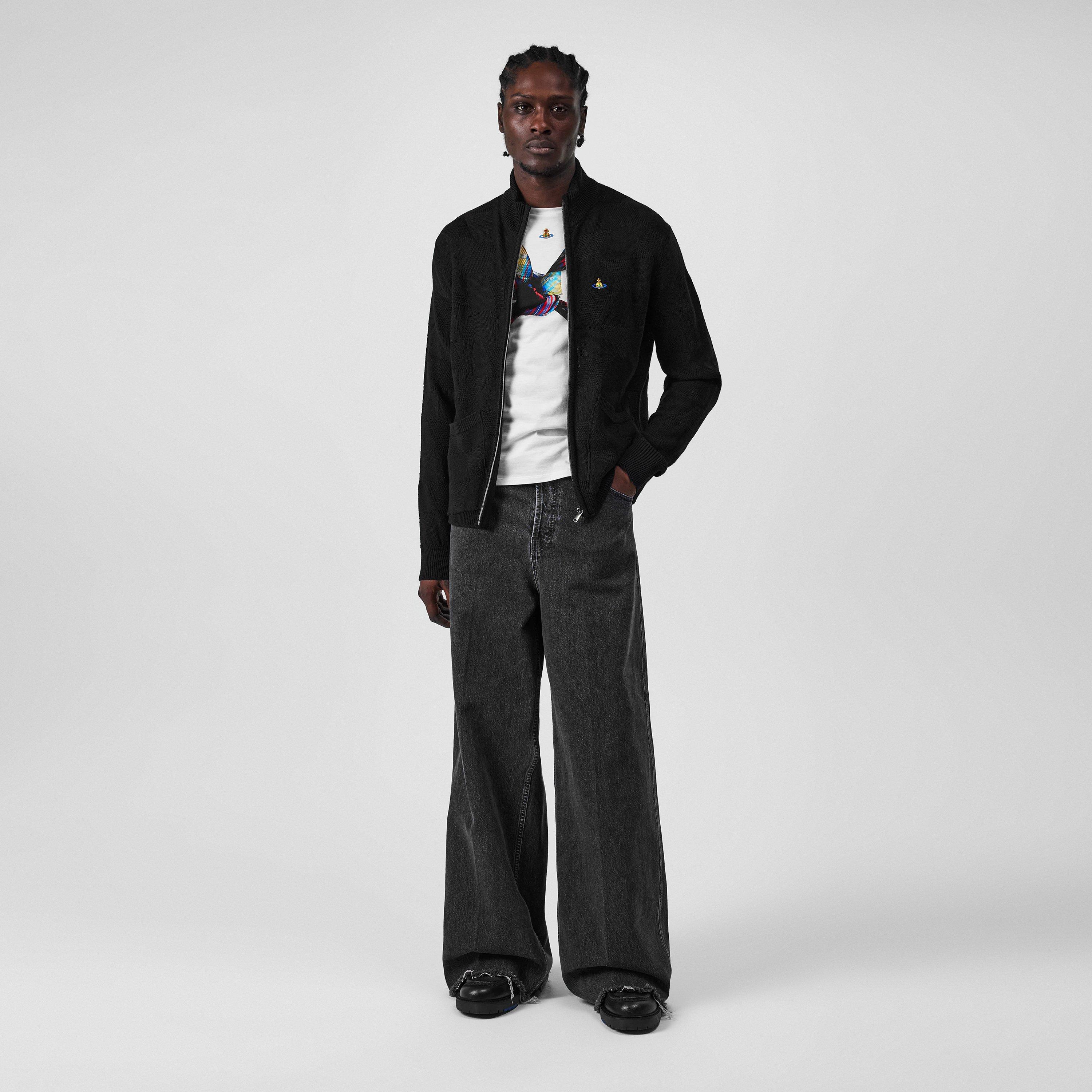 Black - Vivienne Westwood - Fisherman Full Zip Cardigan - 4