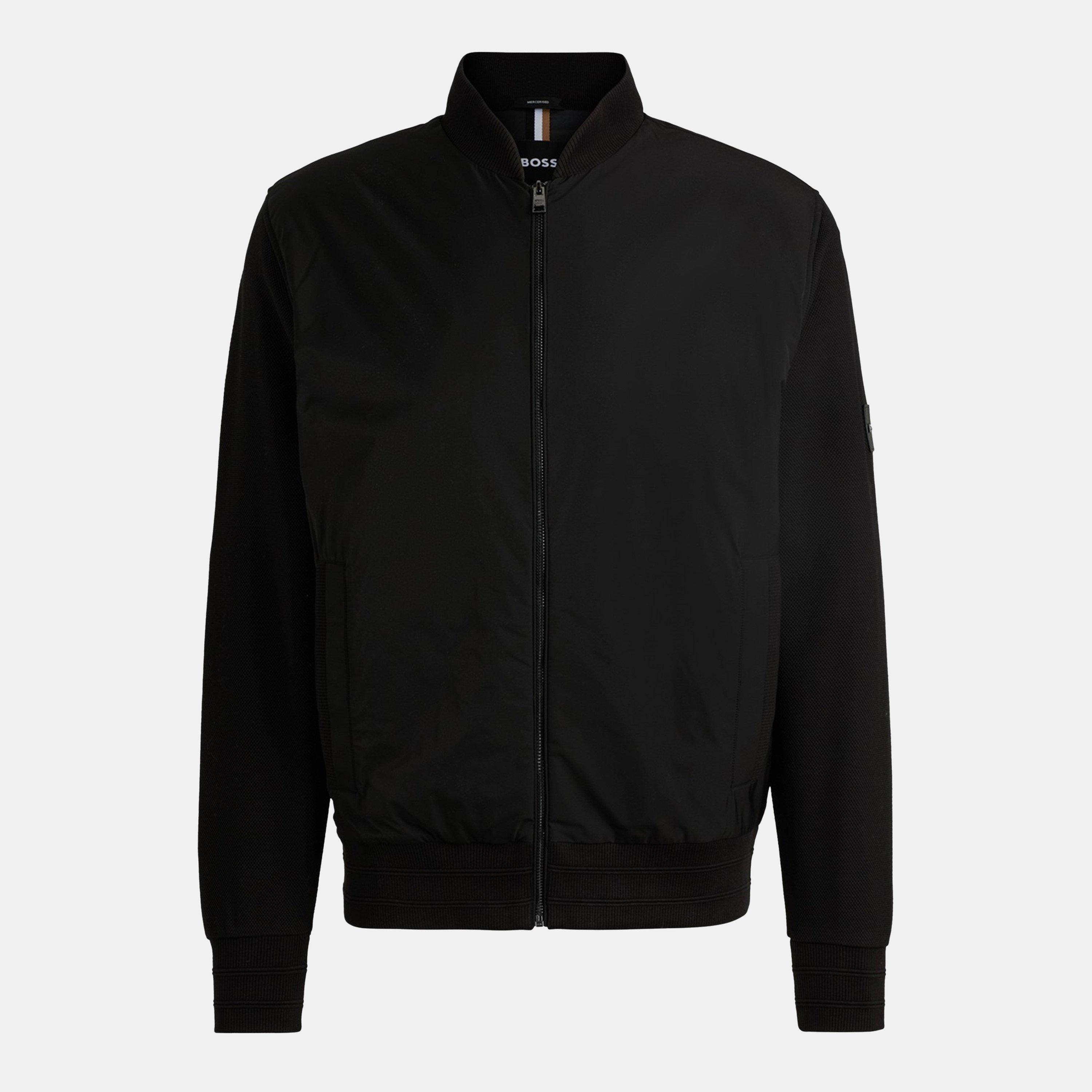 Boss Men's H-Skiles Full Zip Fleece - Black 001 - Small