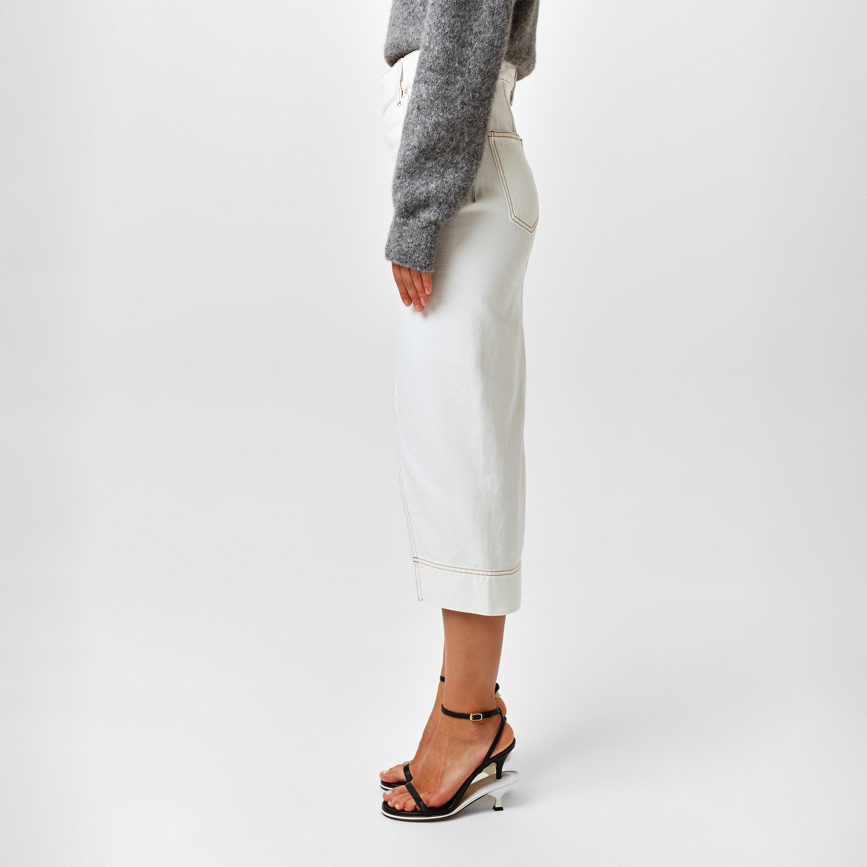 Off White/Tabac - Jacquemus - La Jupe De-Nimes Midi Skirt - 2