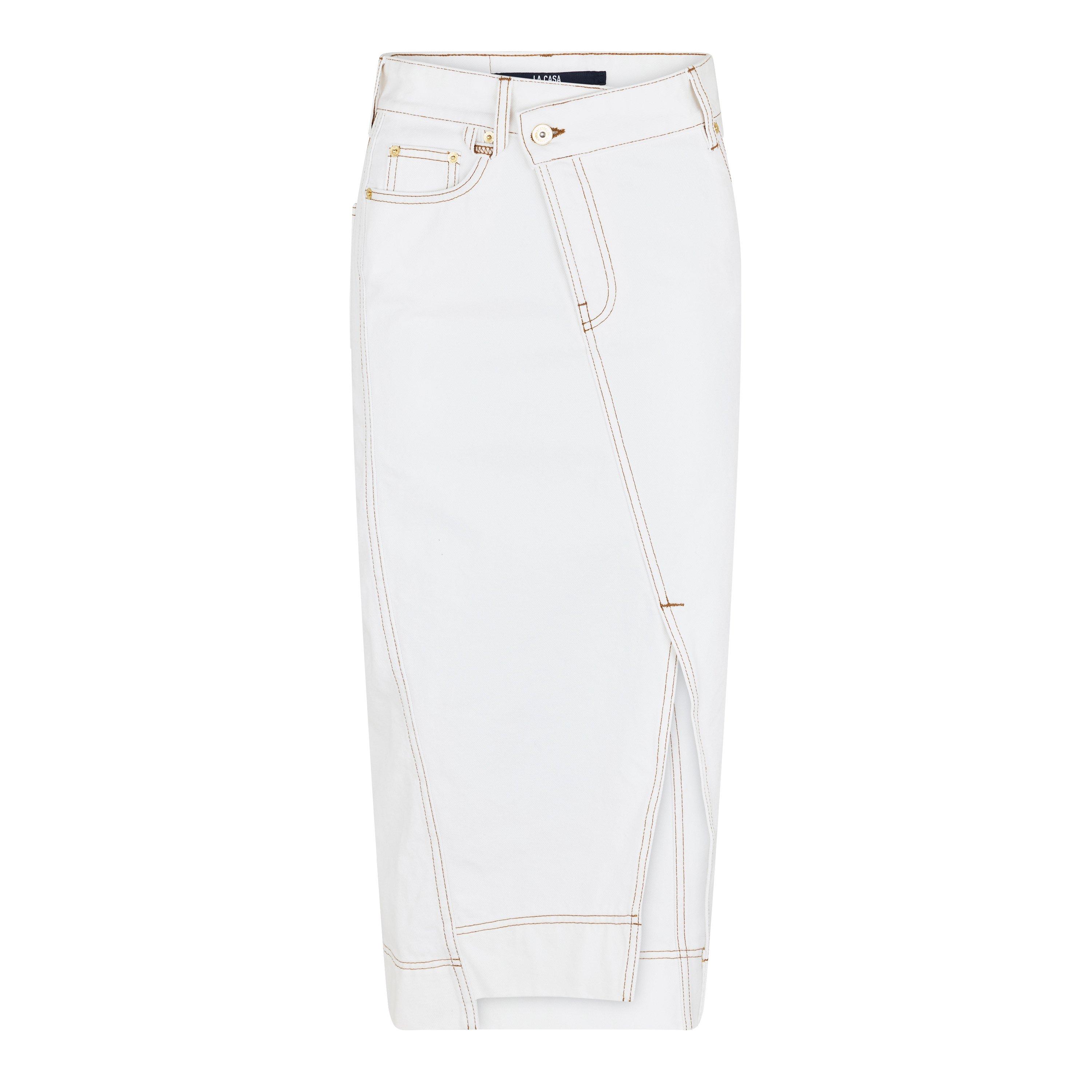 Off White/Tabac - Jacquemus - La Jupe De-Nimes Midi Skirt - 5