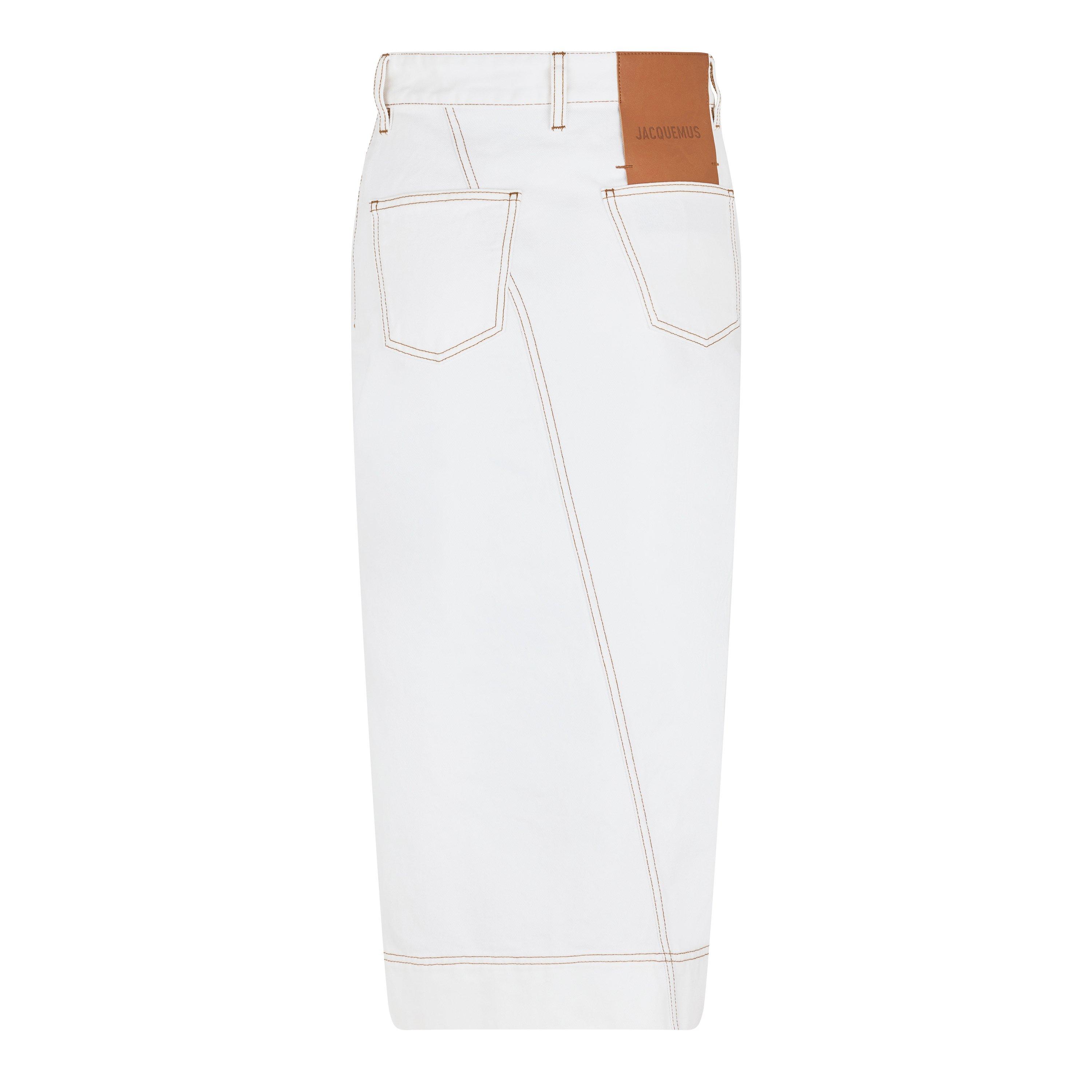 Off White/Tabac - Jacquemus - La Jupe De-Nimes Midi Skirt - 6