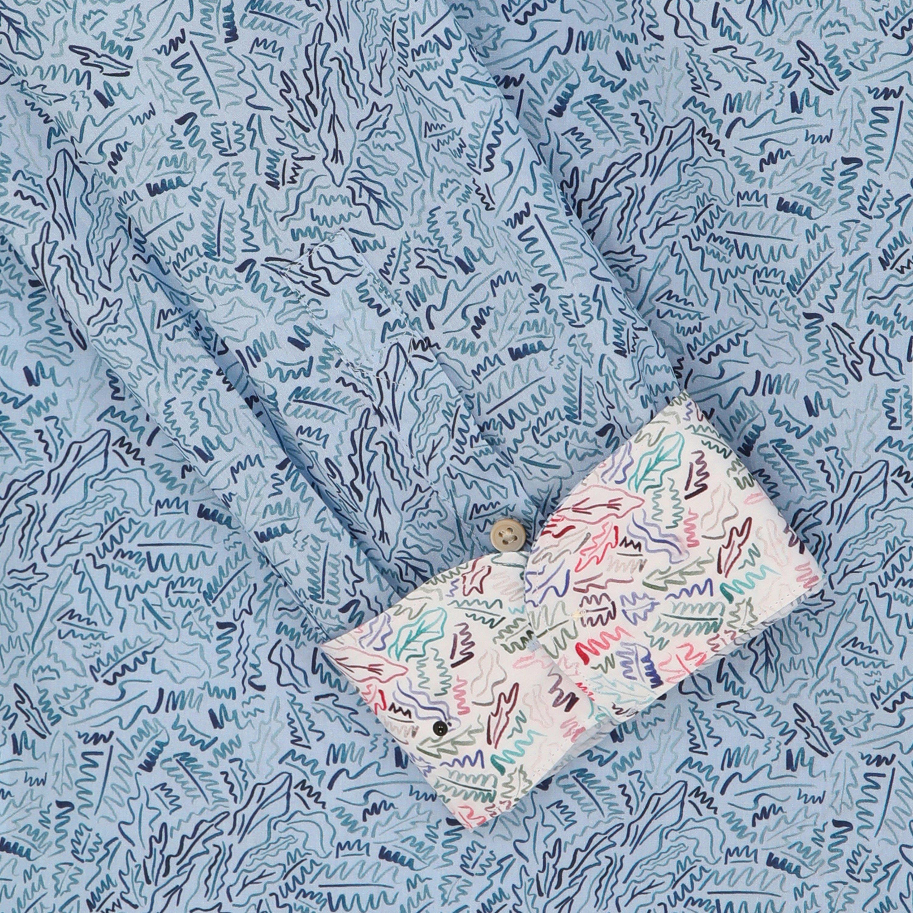 Blue 40 - PS Paul Smith - Men's Long-Sleeve Patterned Shirt - 4