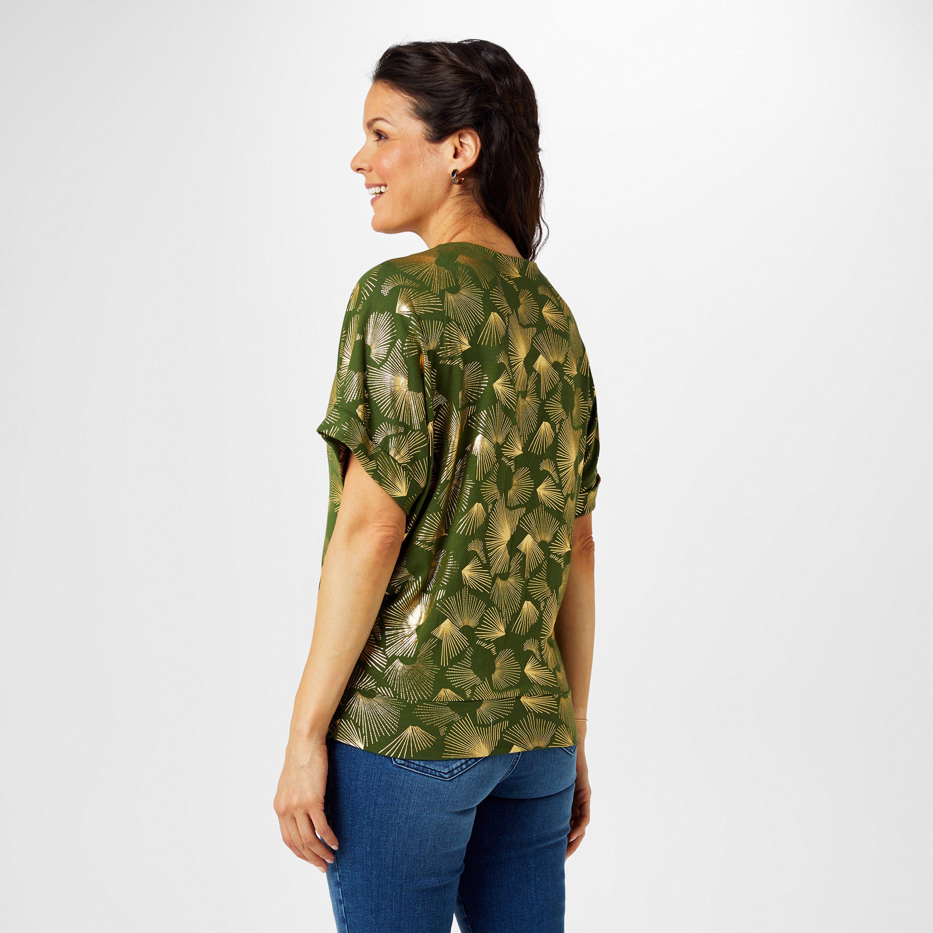 Khaki Foil - Biba - Biba Twist Jersey Top - 2