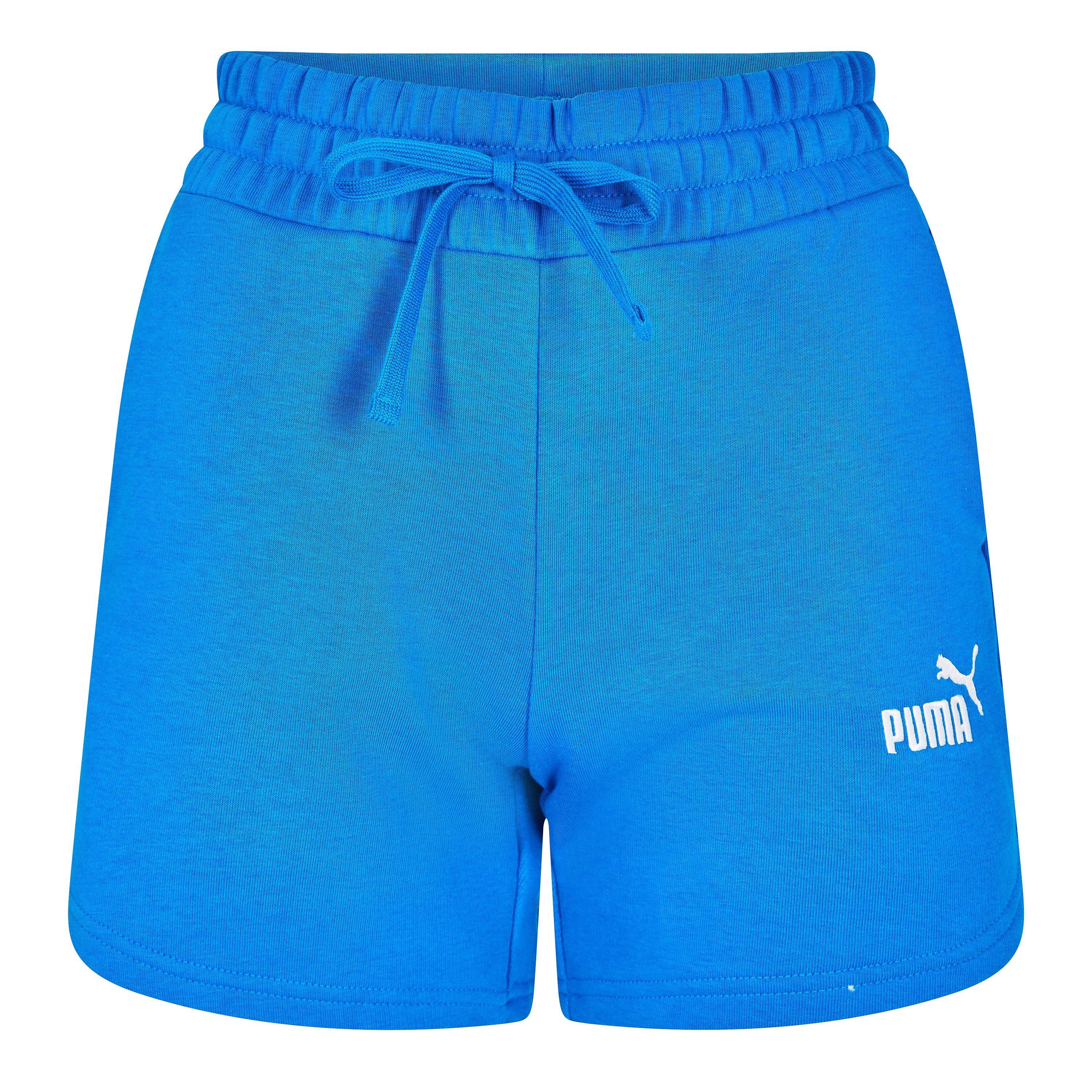 Pebble-Grey - Puma - Women's Fleece Jogger Shorts - 1