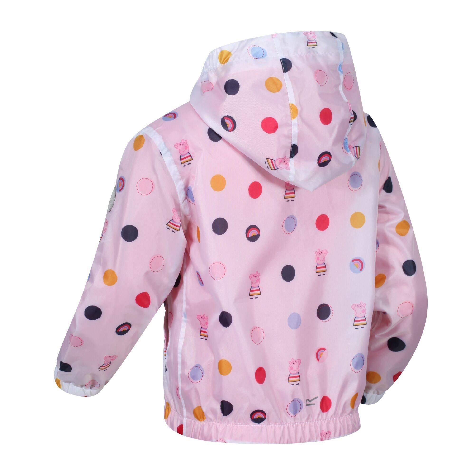 White Polka - Regatta - Peppa Pig Muddy Puddle Waterproof Jacket - 4