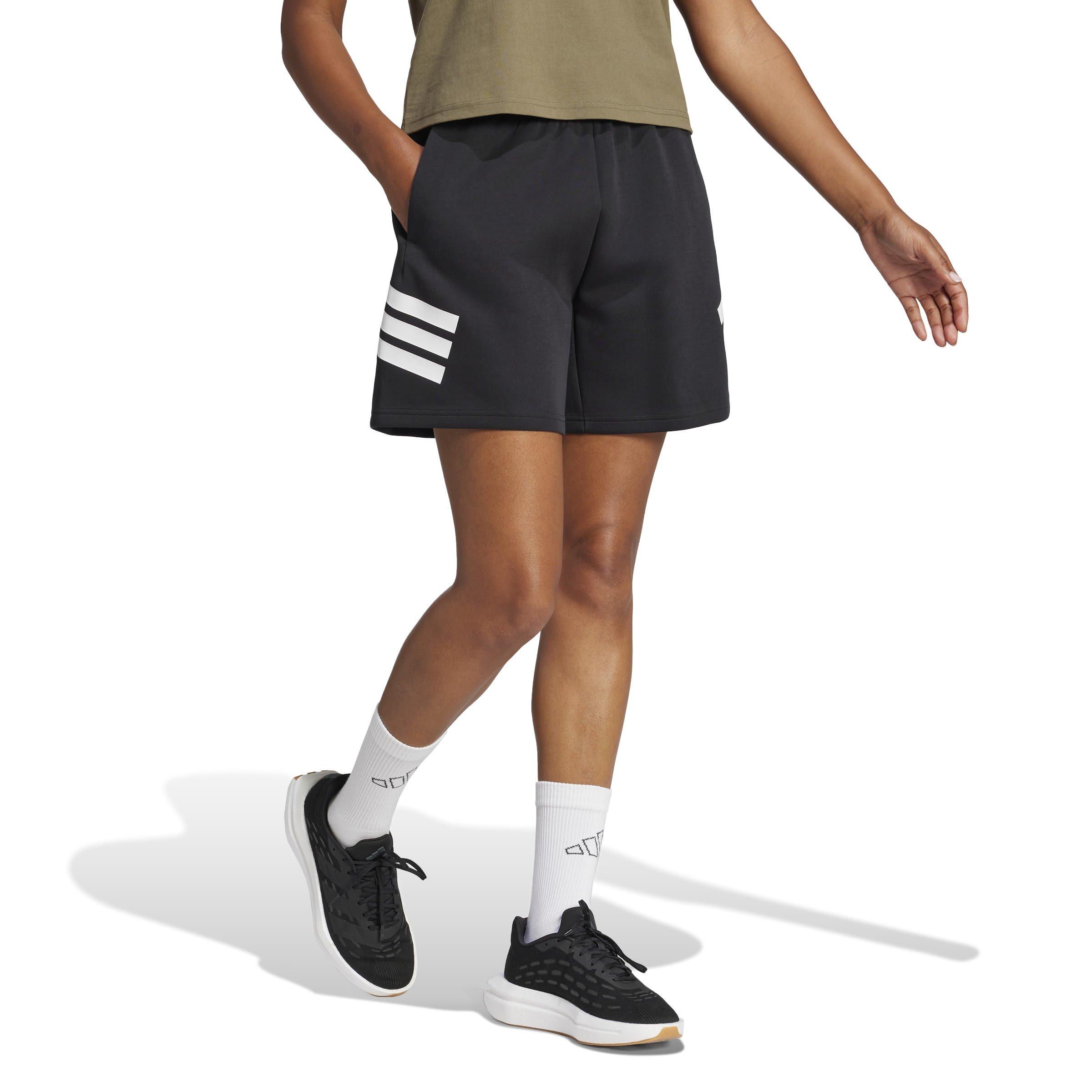 Black - adidas - Future Icons 3-Stripes Womens Lifestyle Shorts - 4
