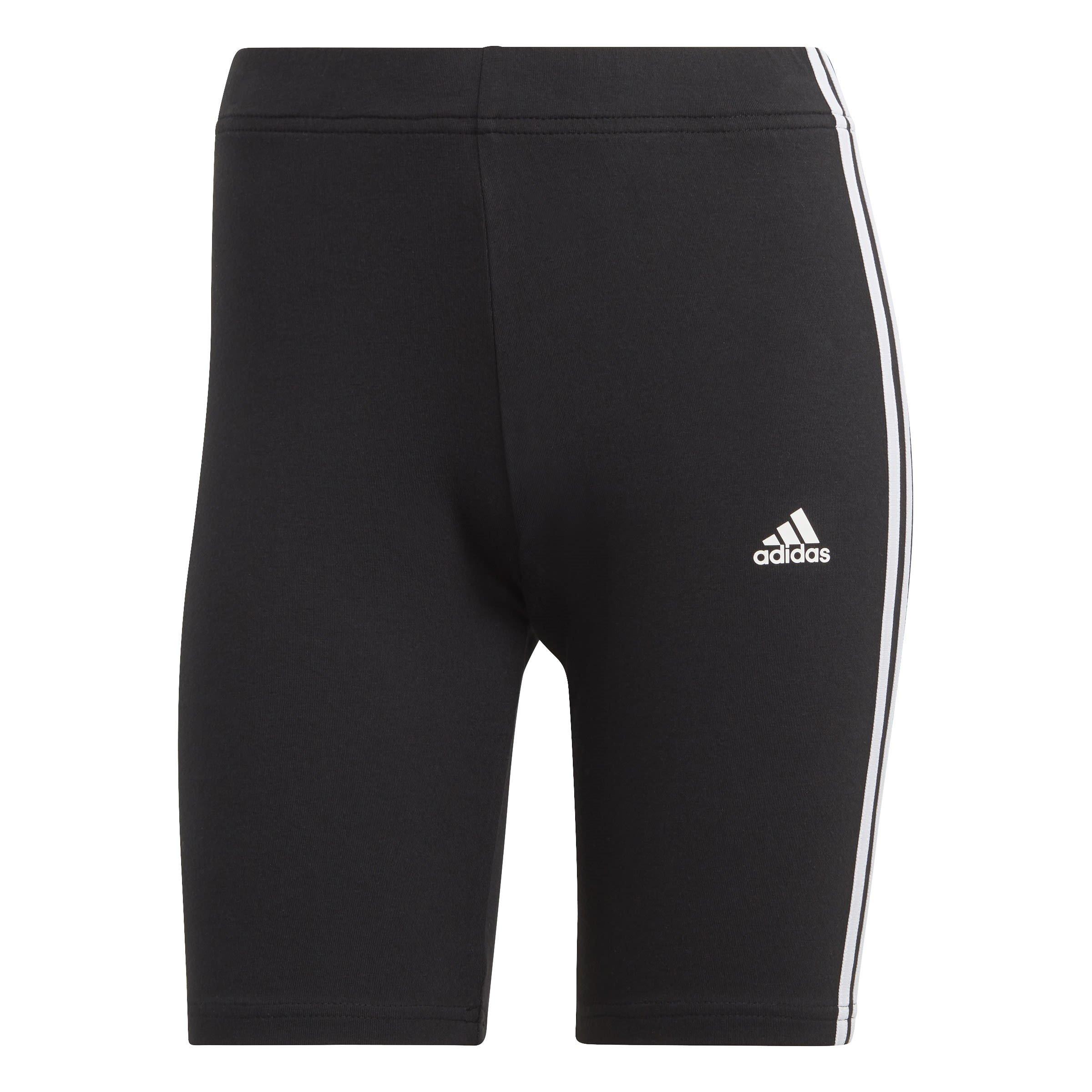 Black/White - adidas - Essentials 3 Stripe Biker Shorts Womens - 1