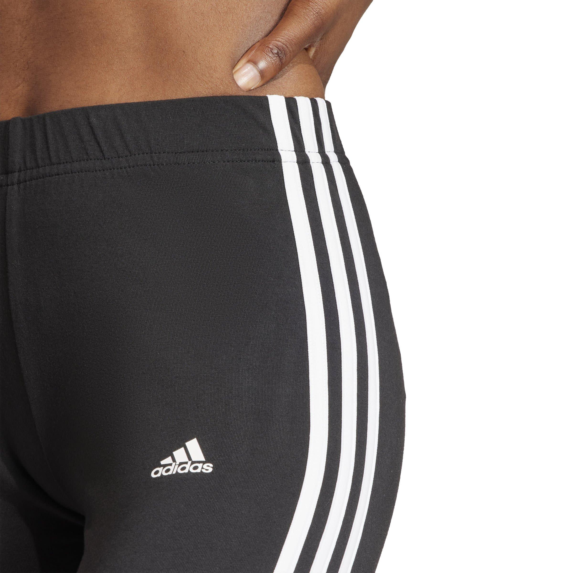Black/White - adidas - Essentials 3 Stripe Biker Shorts Womens - 5