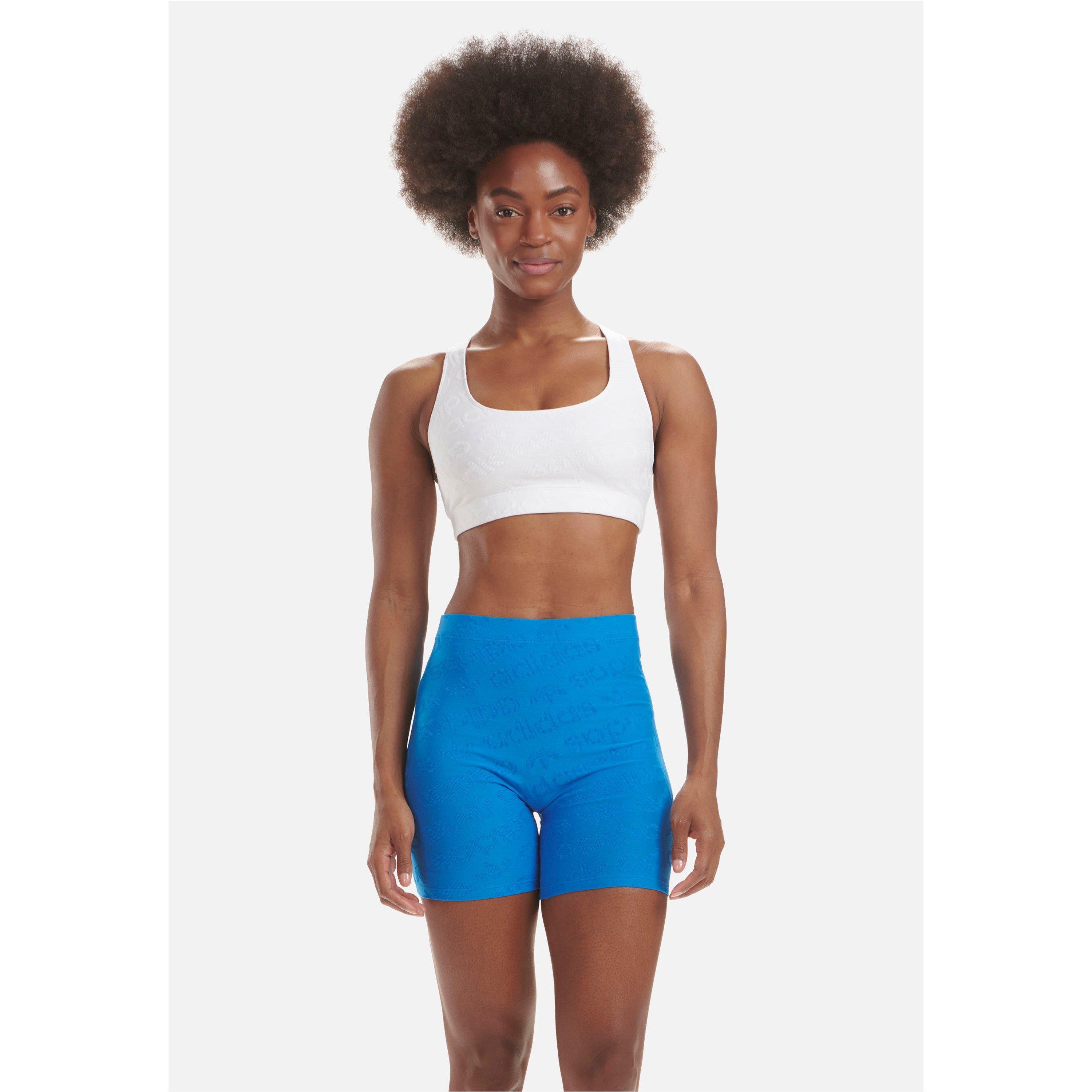 Blau - adidas Originals - Adidas Originals All-Over Logo Biker Short - 2