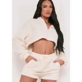 Missy Empire Fluffy Teddy Drawstring Shorts