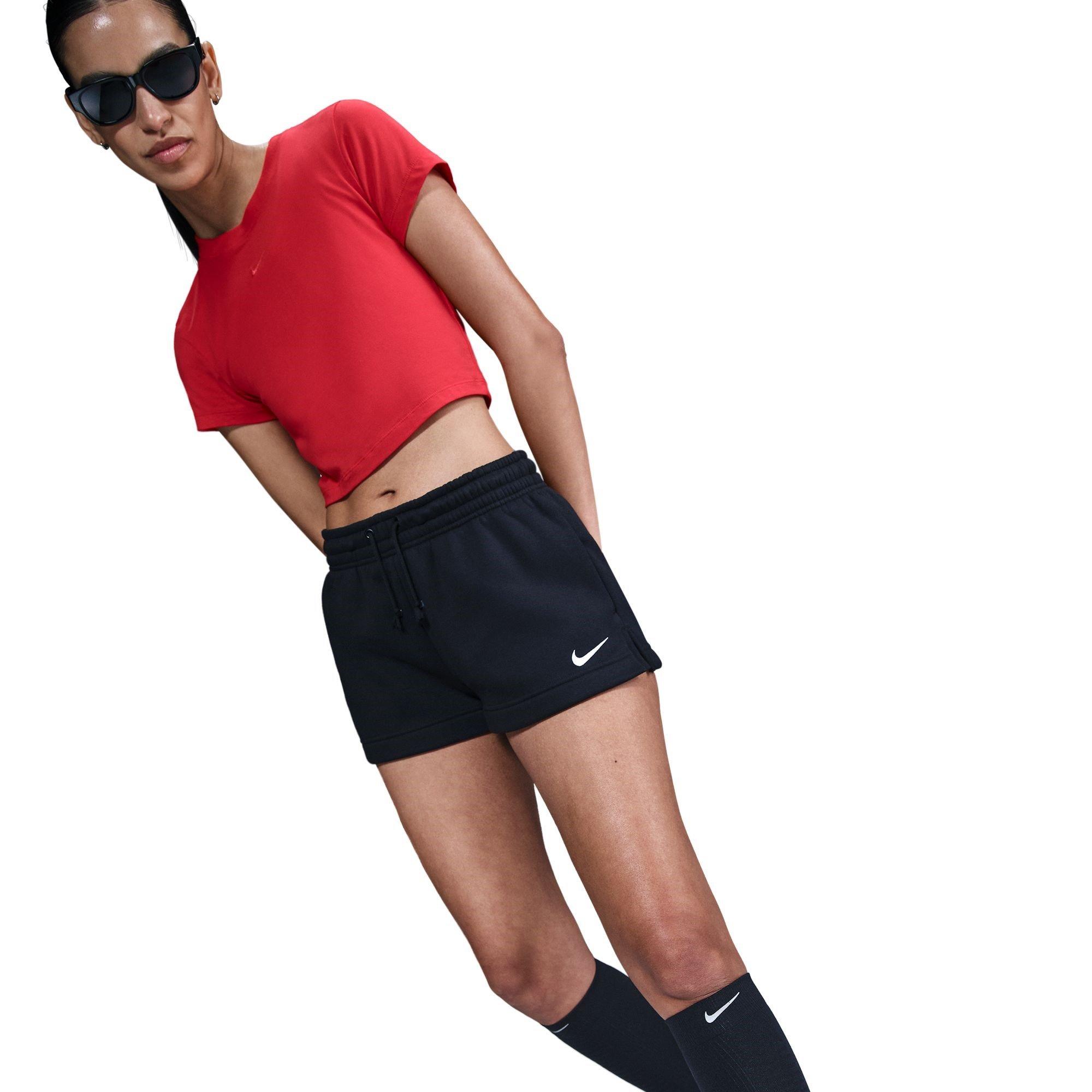 Crna - Nike - Sportswear Essential French Terry Shorts Womens - 5
