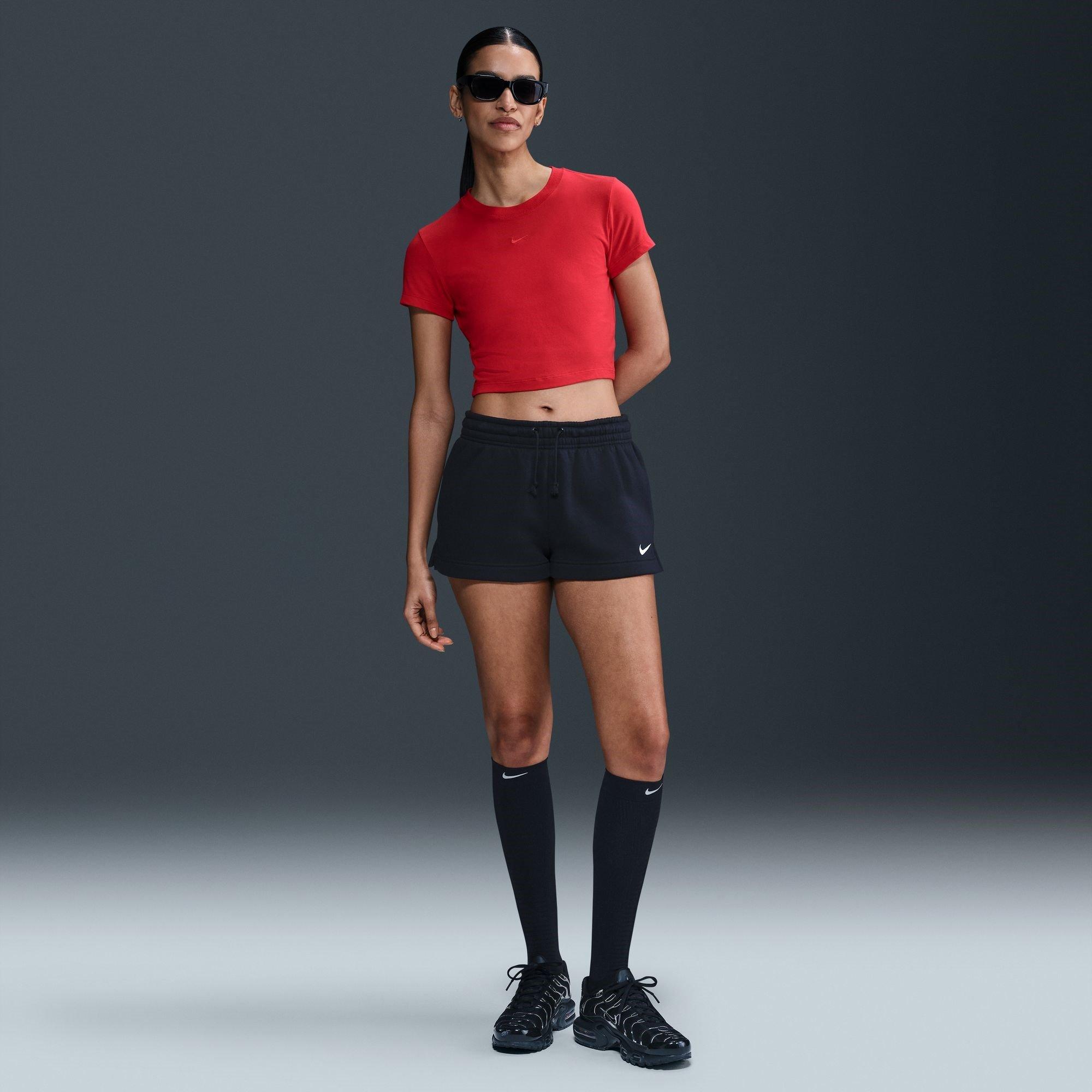 nike french terry shorts women's
