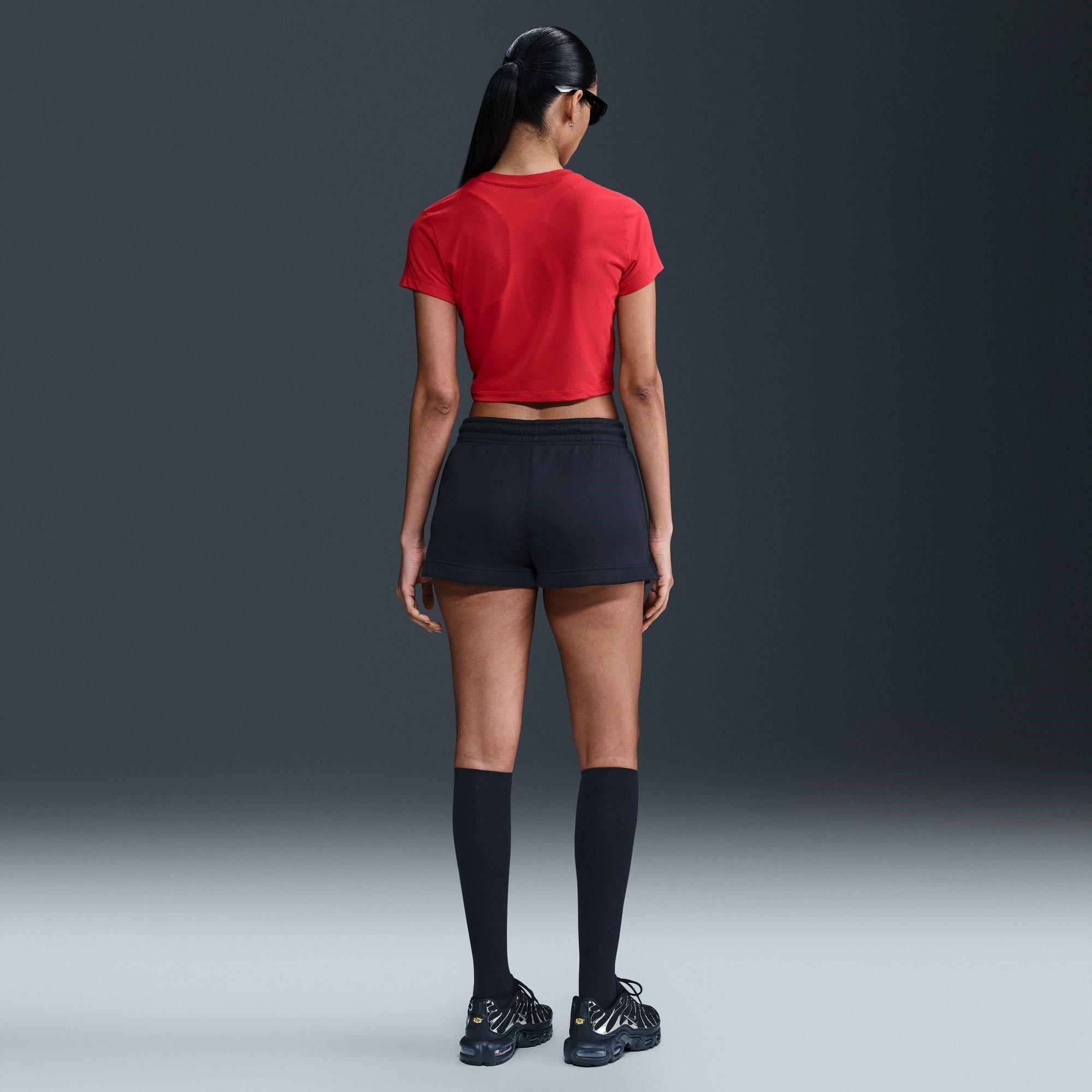 Crna - Nike - Sportswear Essential French Terry Shorts Womens - 8