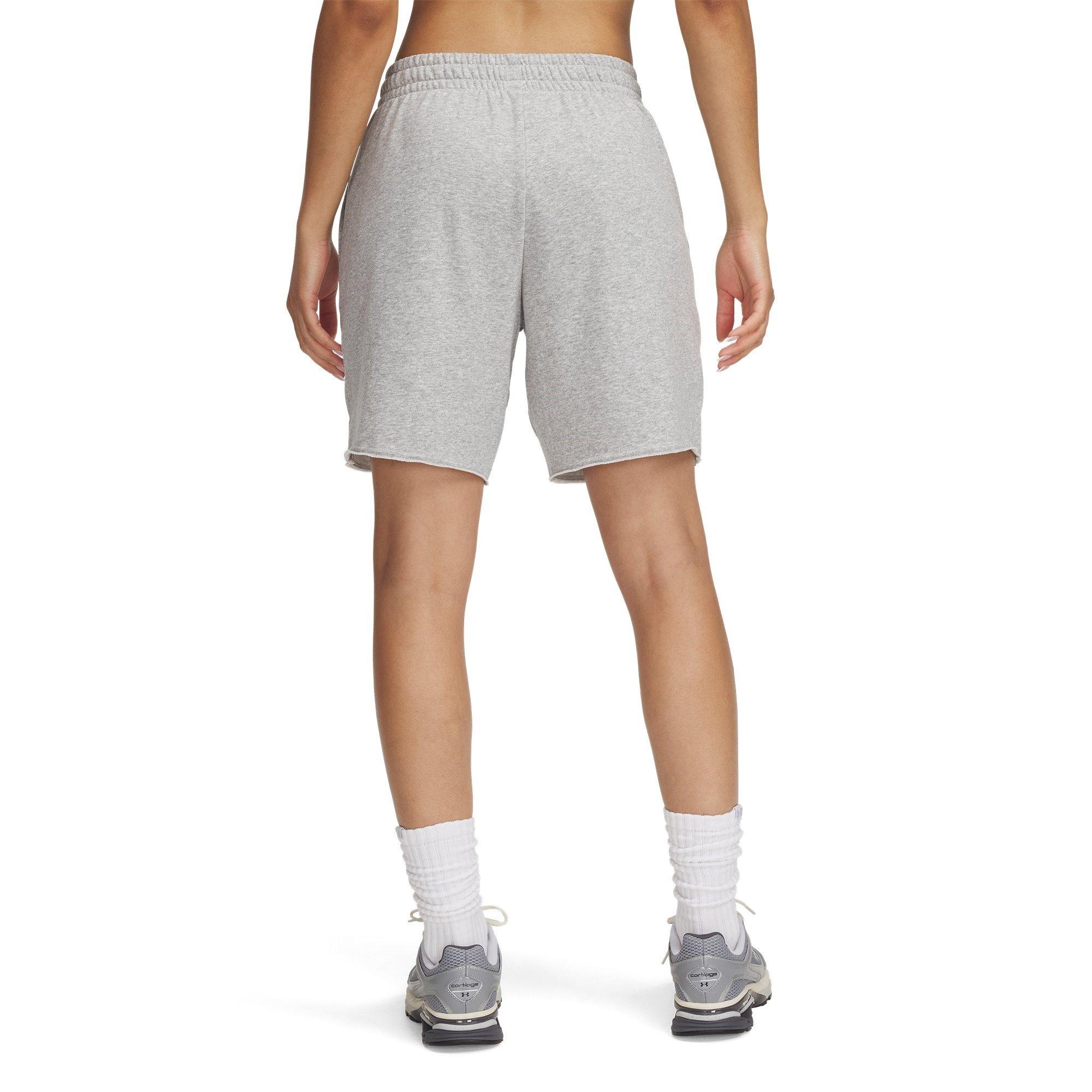 Gray - Under Armour - Women's Fleece Jogger Shorts - 2