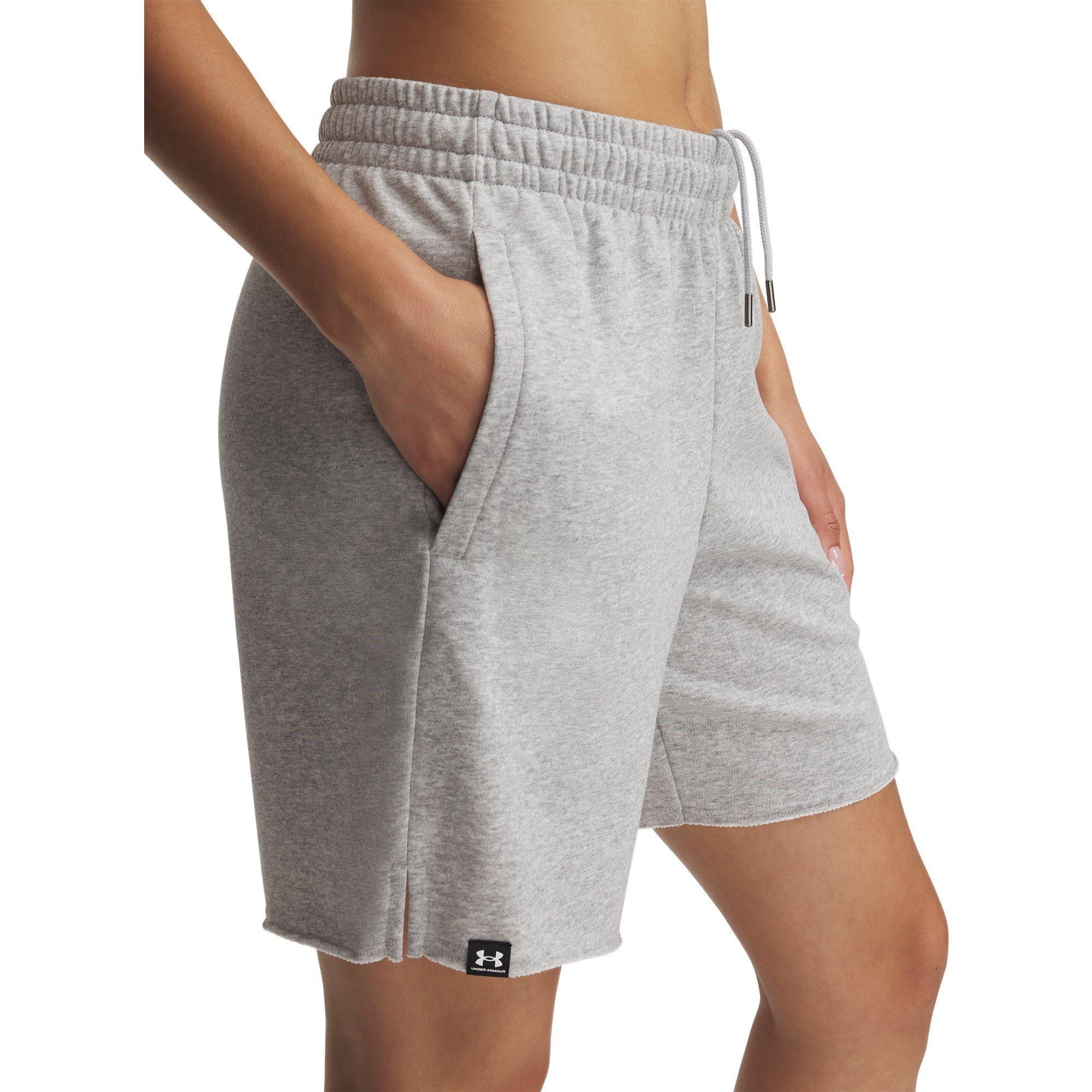 Gray - Under Armour - Women's Fleece Jogger Shorts - 3