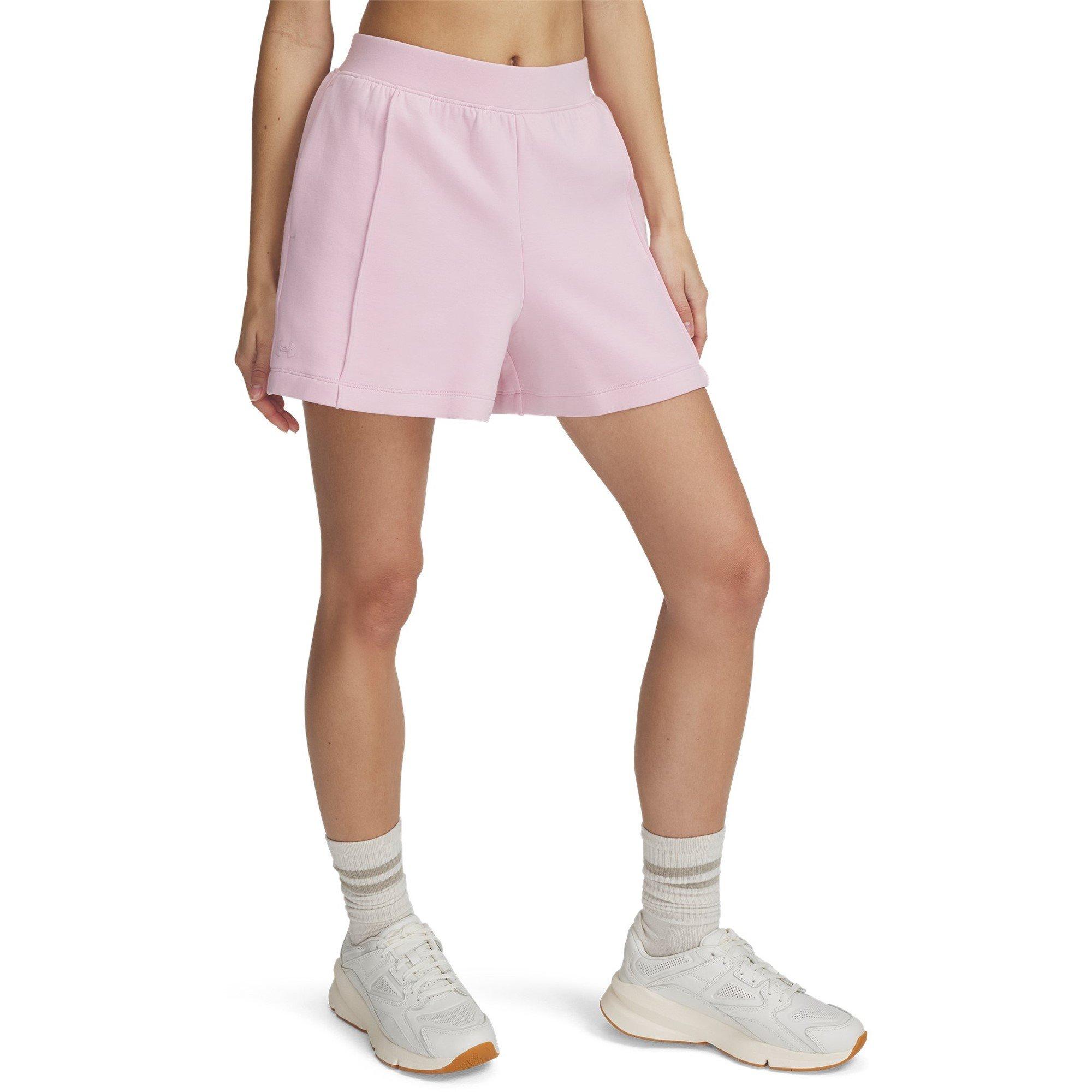 Pink - Under Armour - Women's Fleece Jogger Shorts - 1