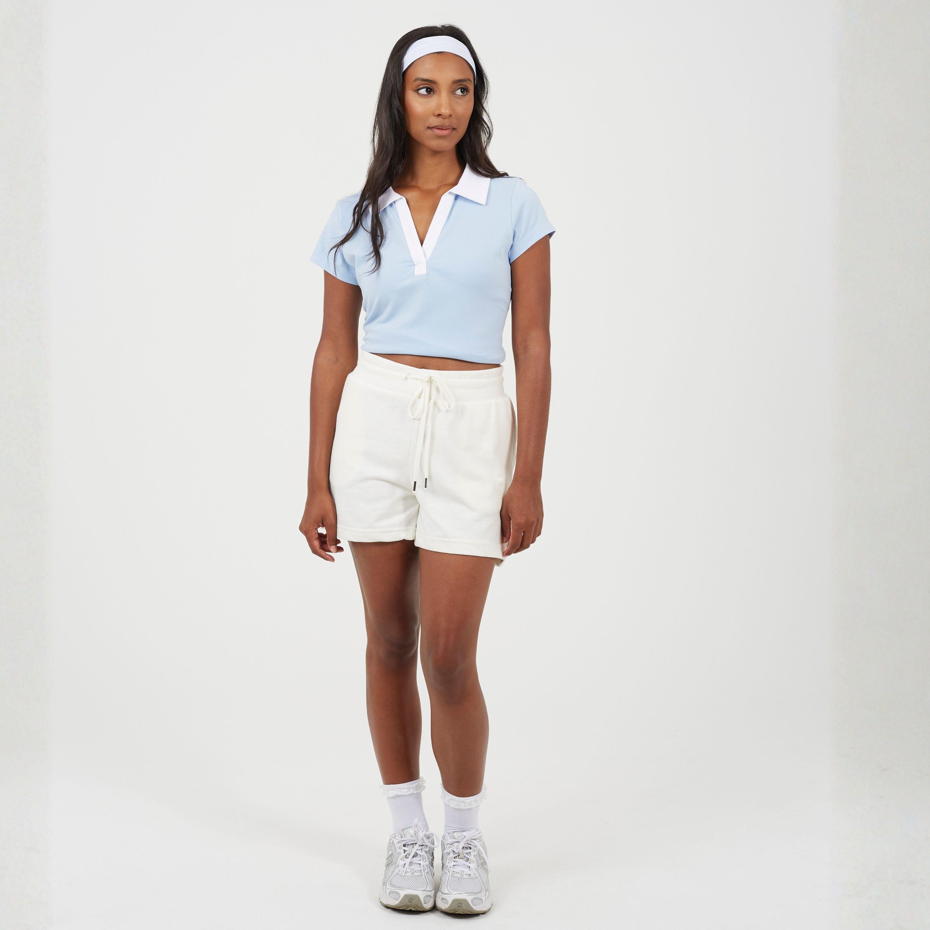Off White - Brave Soul - Womens Soft Jersey Shorts with Drawstring Waist - 4