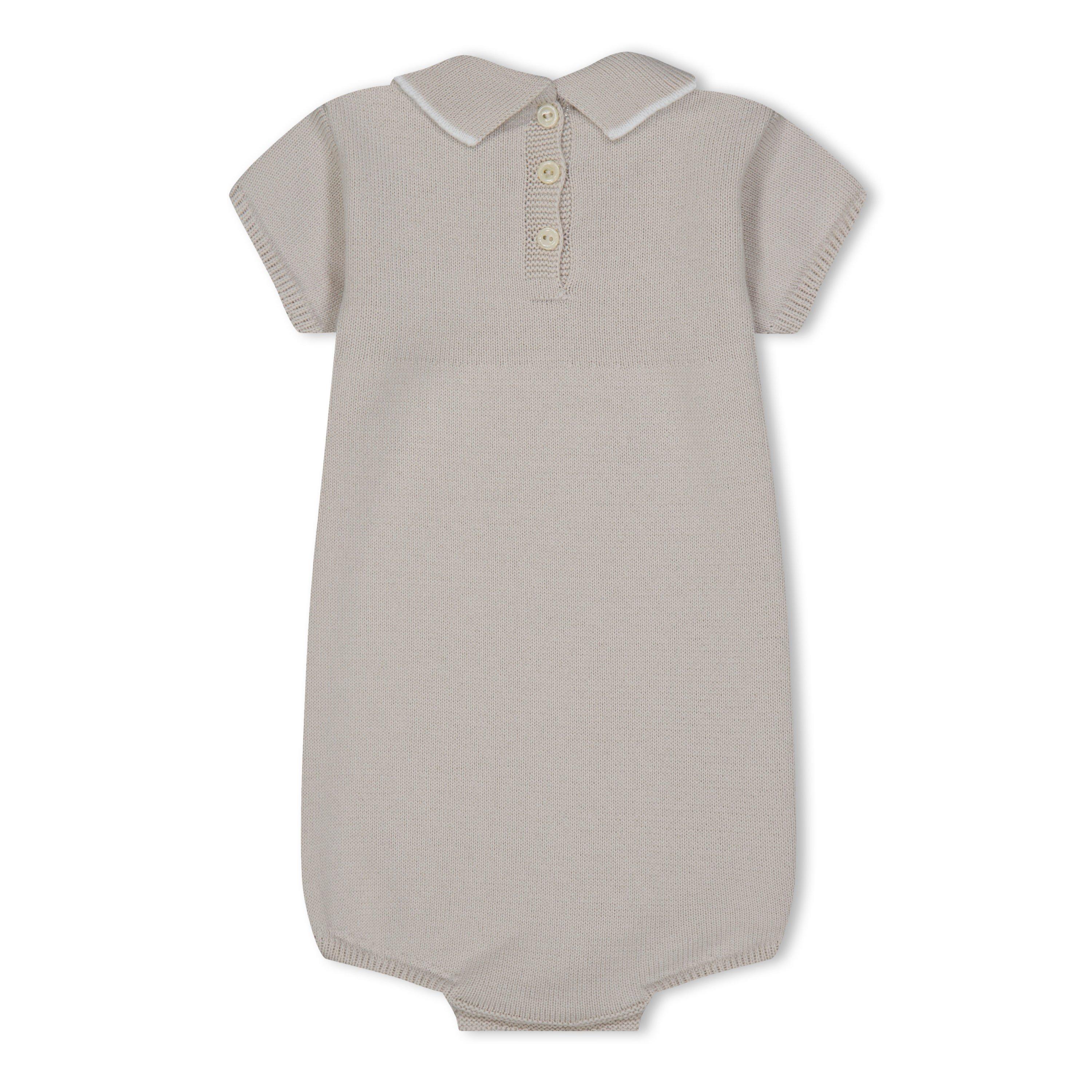 Sand White W1 - Artesania Granlei - Kids' Knitted Bodysuit - 2