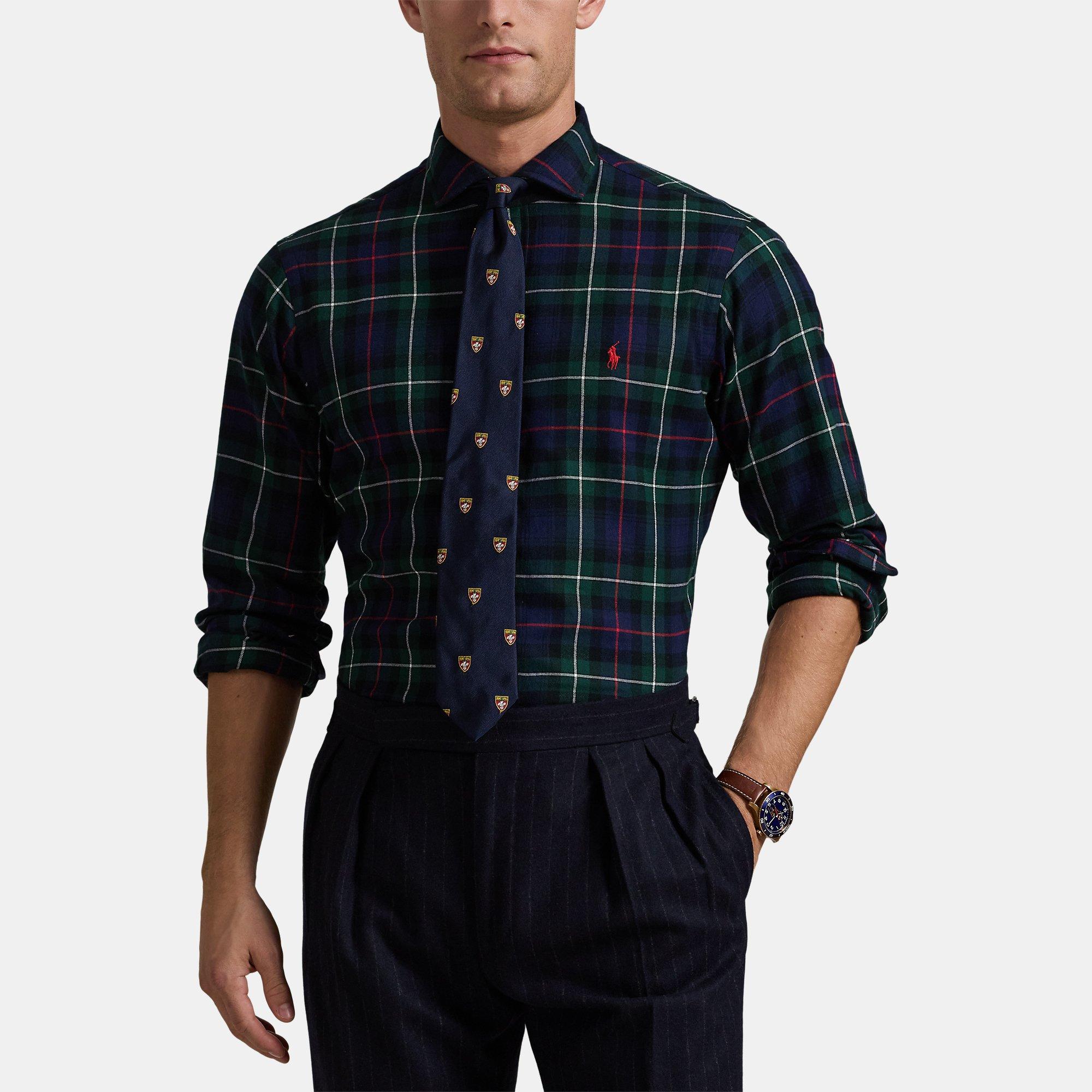 Evergreen/Red - Polo Ralph Lauren - Twill Checked Long Sleeve Shirt - 3