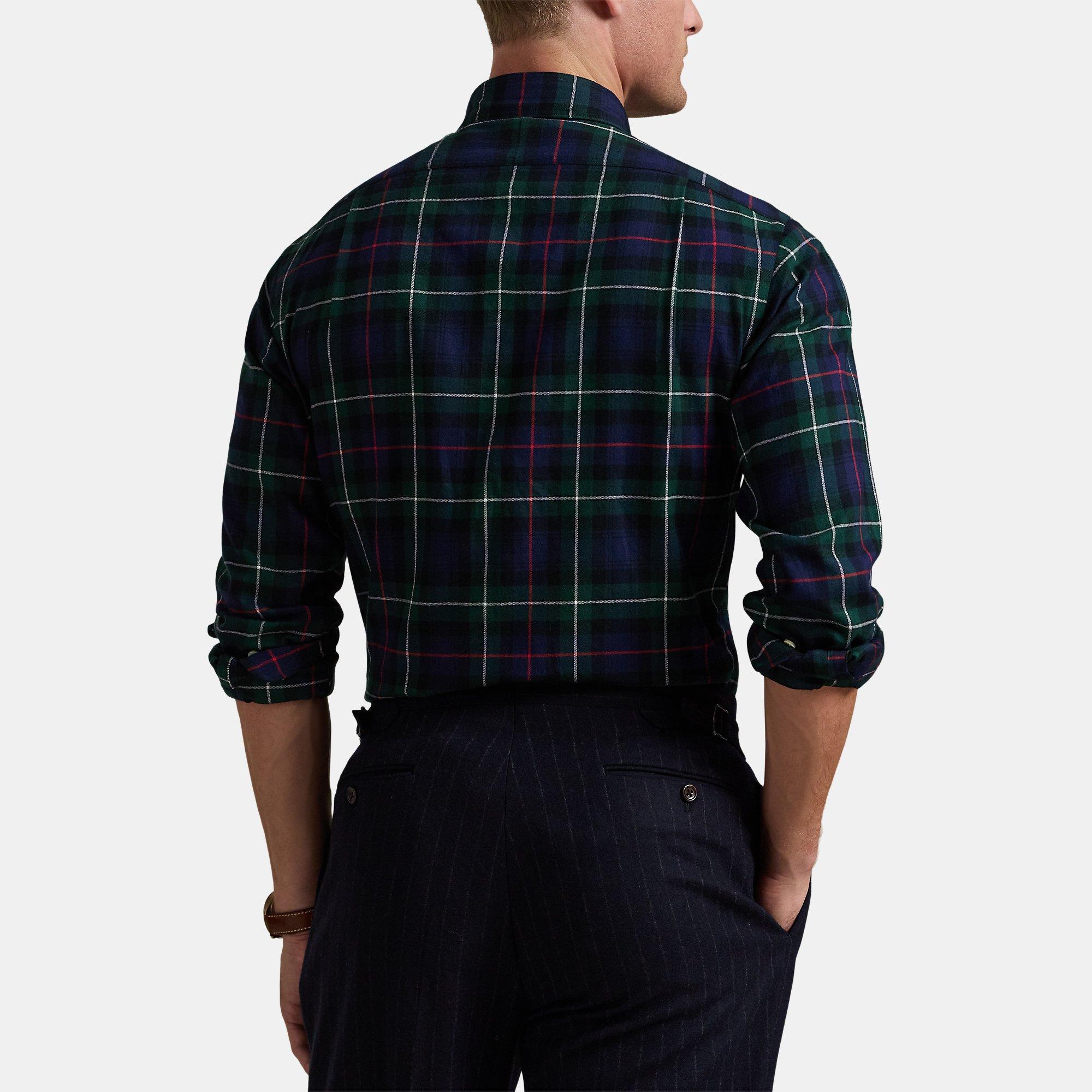 Evergreen/Red - Polo Ralph Lauren - Twill Checked Long Sleeve Shirt - 4