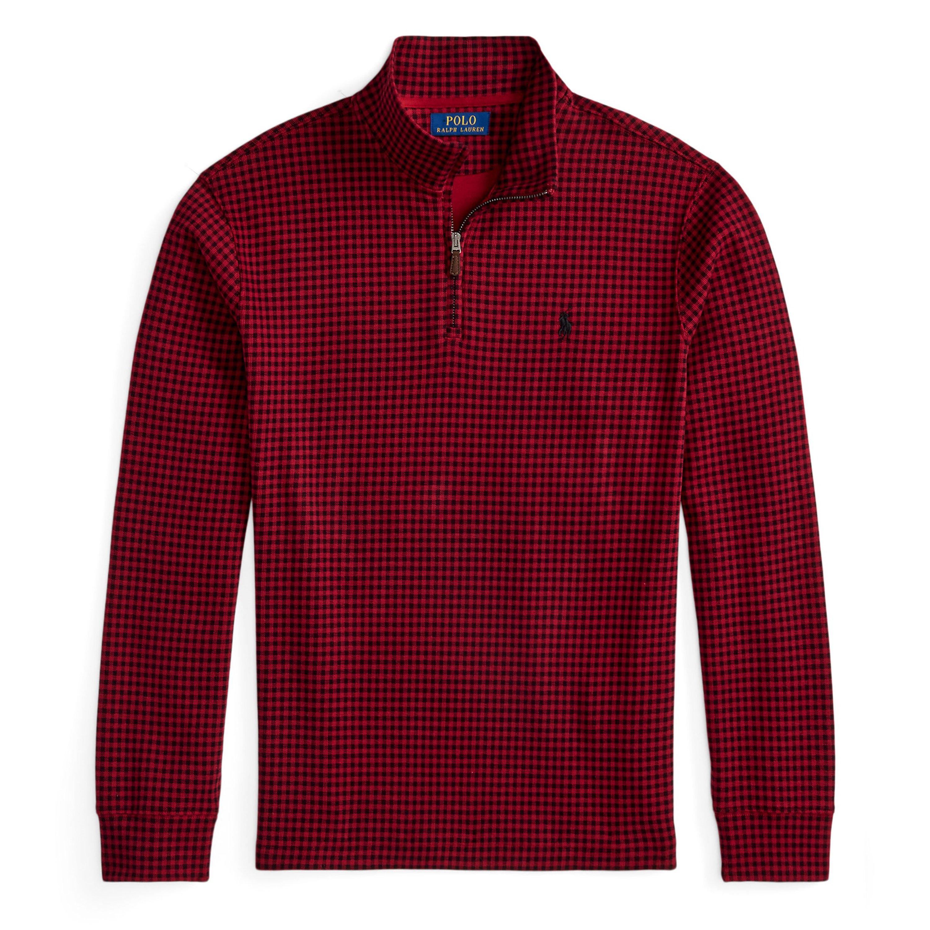 Polo Ralph Lauren Plaid Estate 1/4 Zip Sweatshirt | Sports Direct