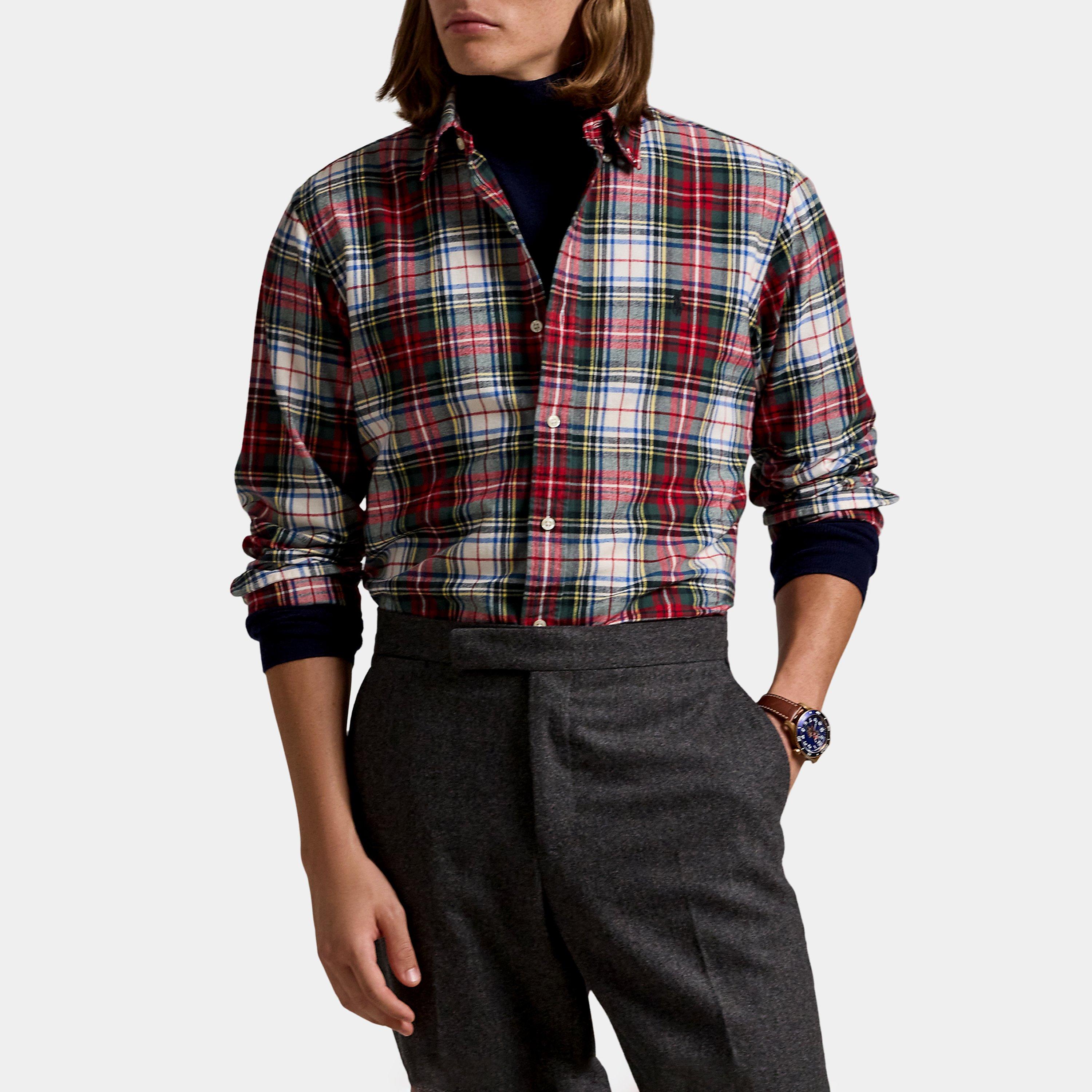 White/Red - Polo Ralph Lauren - Brushed Oxford Shirt - 2