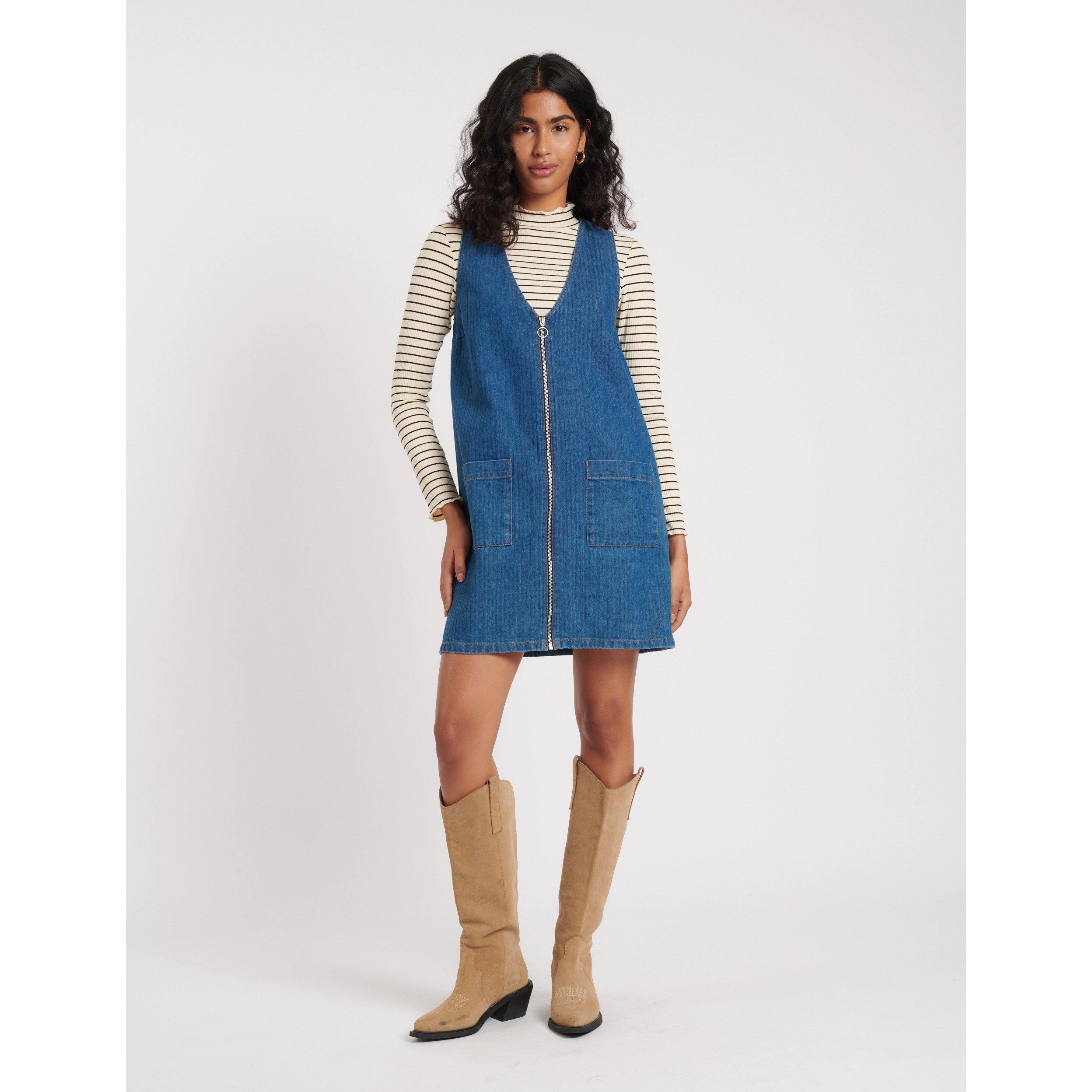 Blue - Nobodys Child - Dresden Mini Pinafore Dress - 2