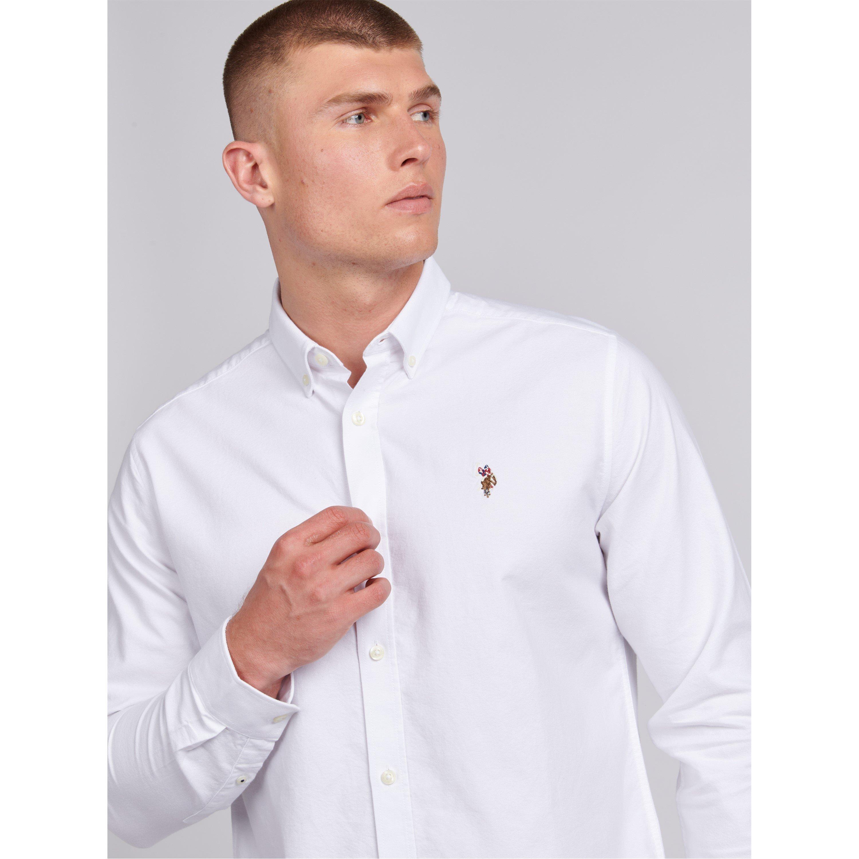 Strahlendes Weiß - US Polo Assn - Oxford LS Shirt Sn00 - 4