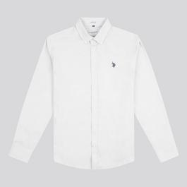 US Polo Assn USPA Stretch Poplin Shirt Mens