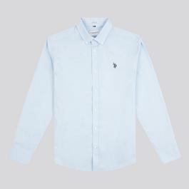 US Polo Assn USPA Stretch Poplin Shirt Mens