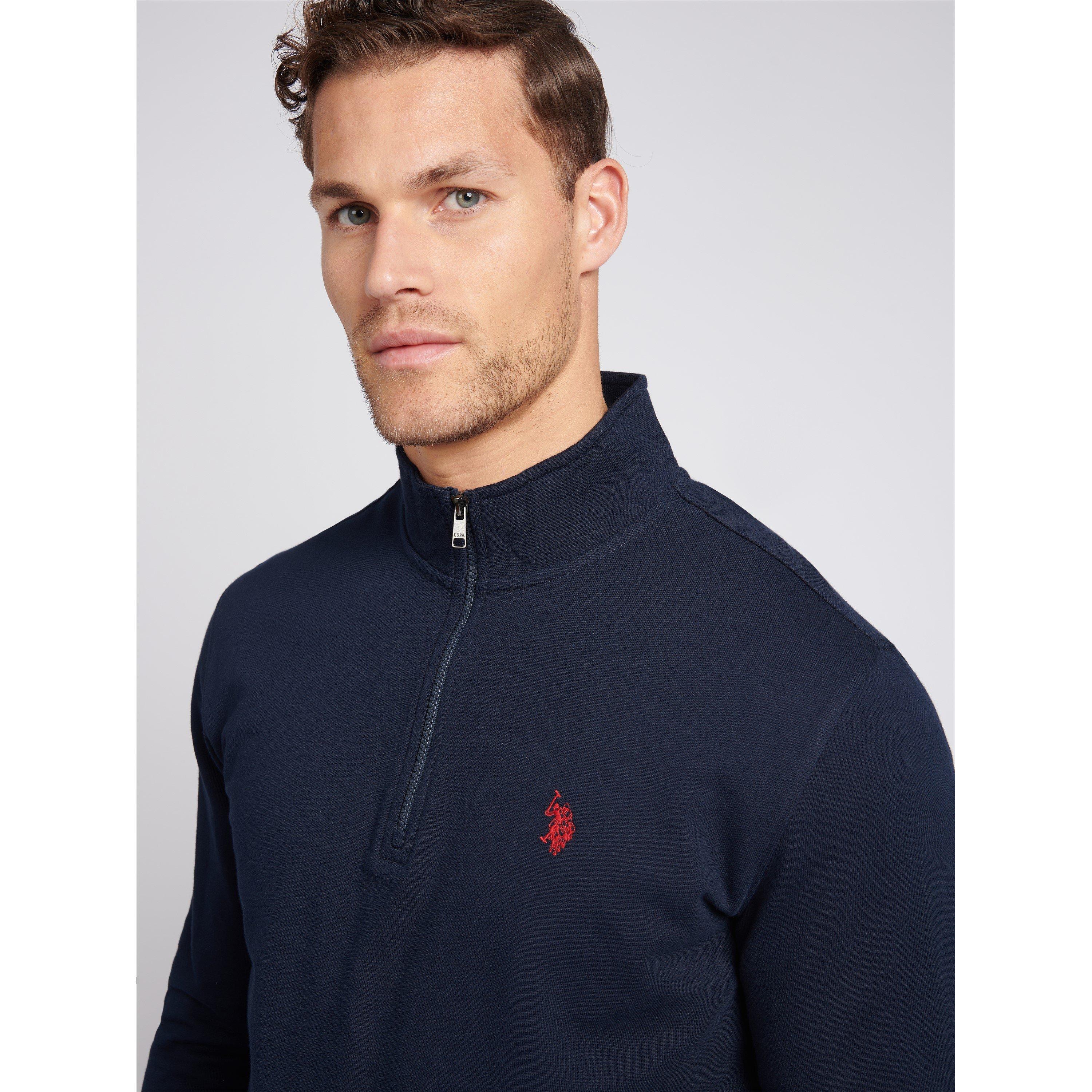 Marine/Rood - US Polo Assn - Polo Assn DHM Quarter Zip Sweatshirt - 4