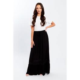 Be You Tiered Crinkle Maxi Skirt