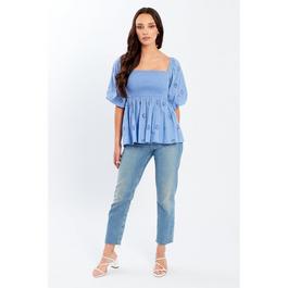 Be You Broderie Broderie Square Neck Top