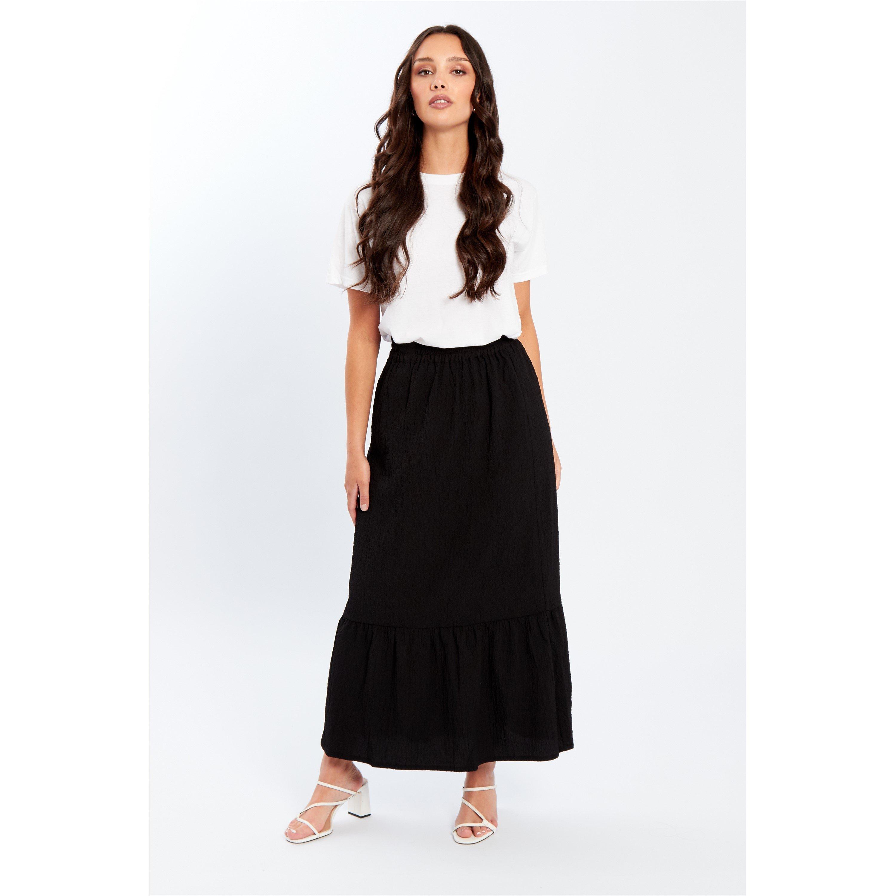 Be You Crepe Tiered Maxi Skirt