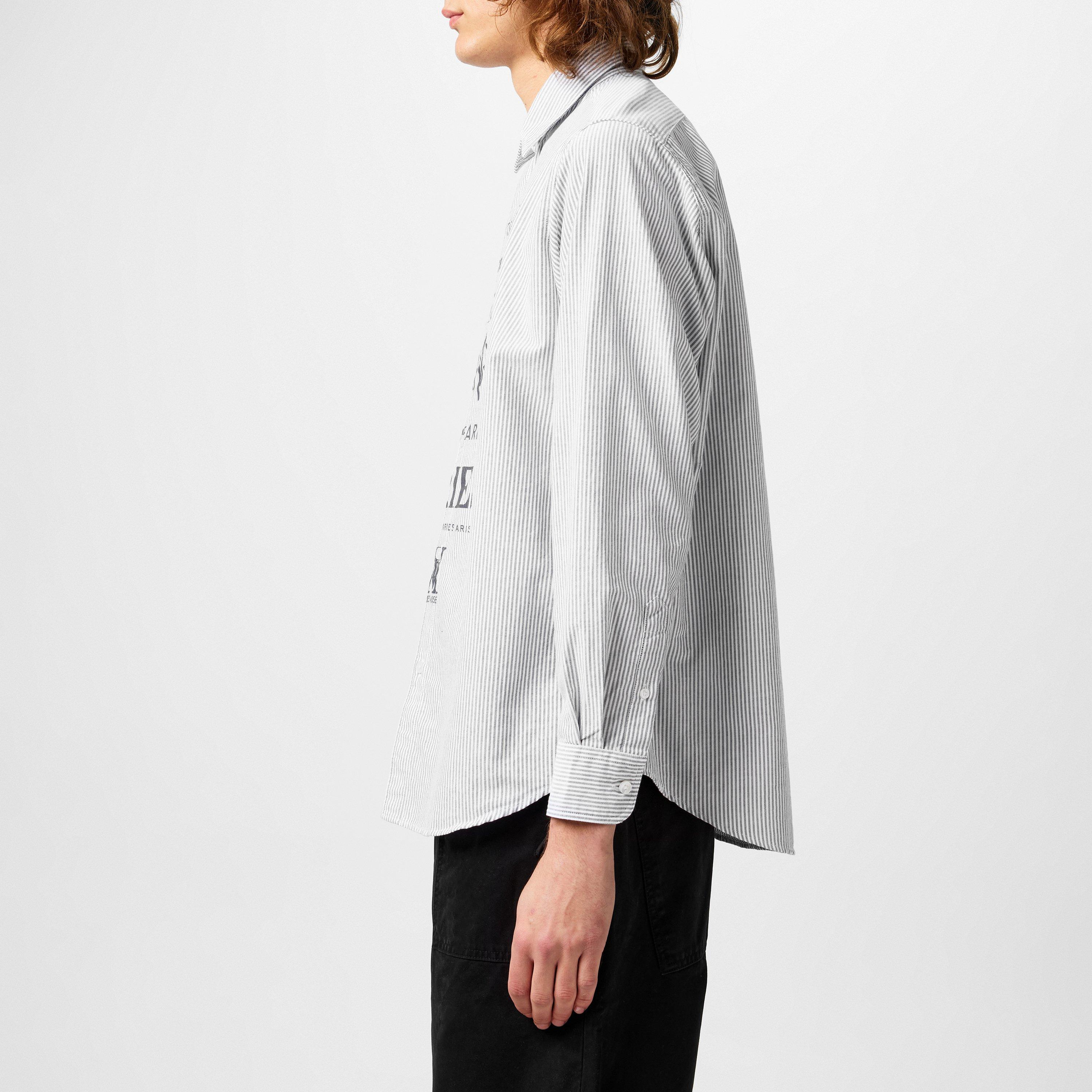 Black - Aries - Men's Long-Sleeve Patterned Shirt - 2