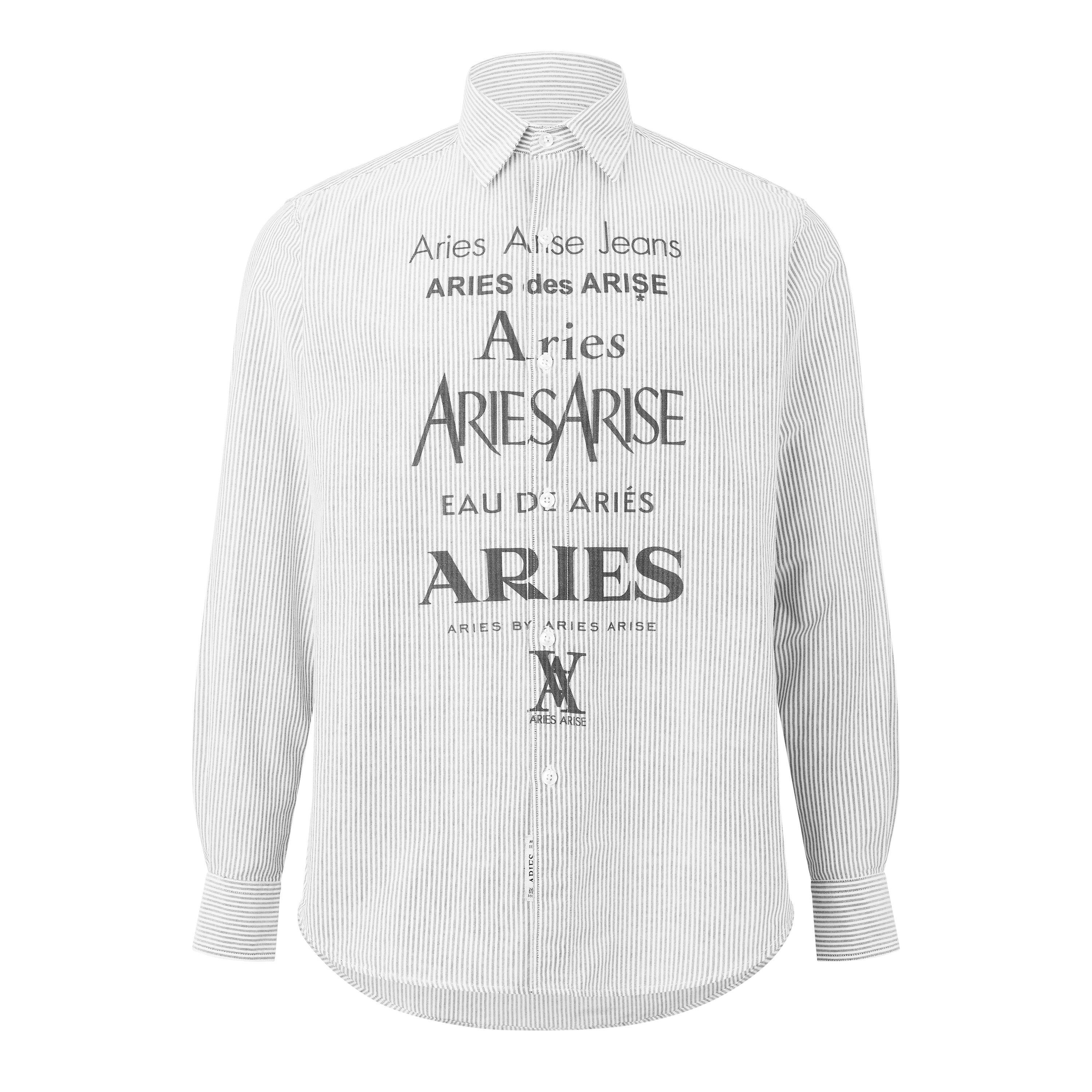 Black - Aries - Men's Long-Sleeve Patterned Shirt - 5