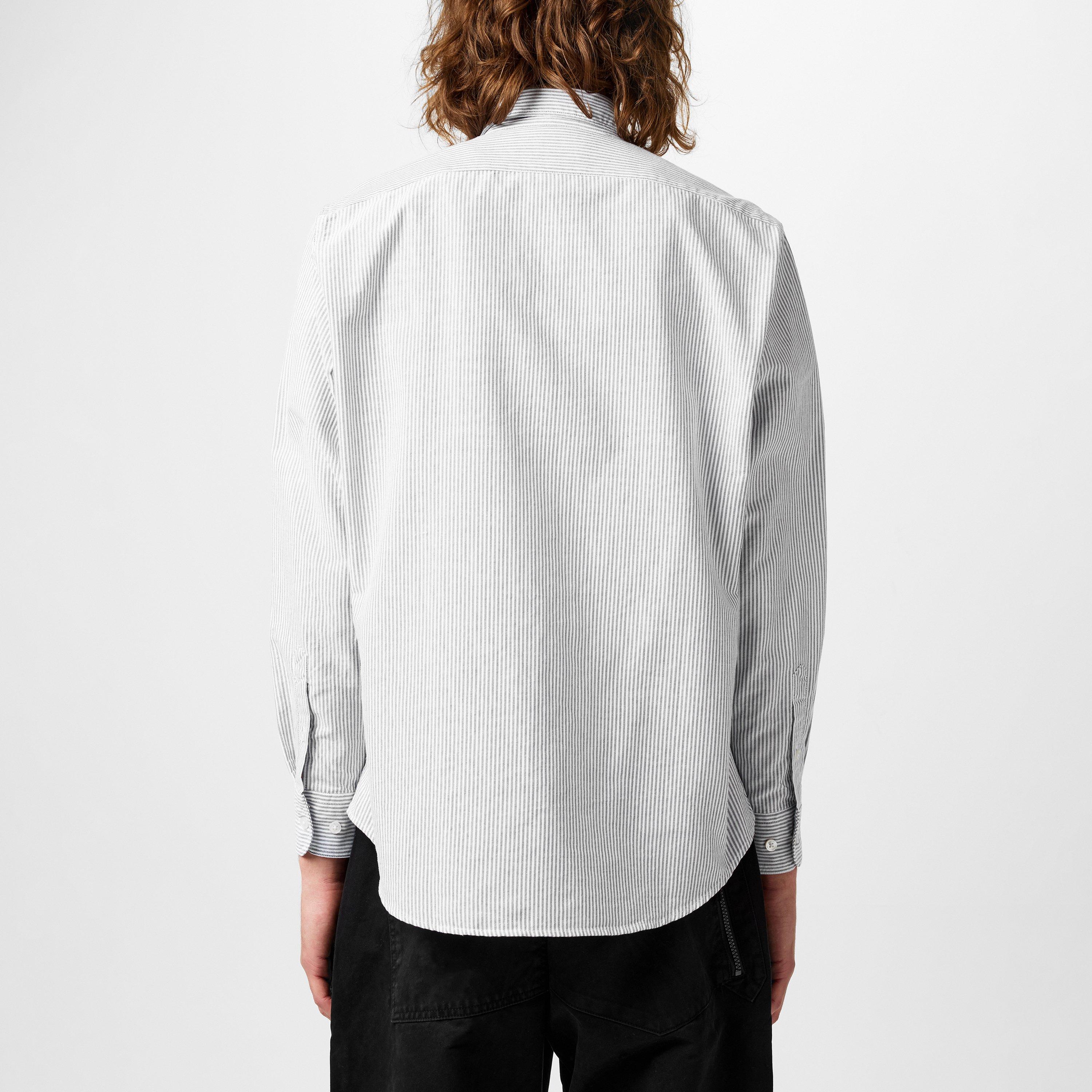 Black - Aries - Men's Long-Sleeve Patterned Shirt - 3