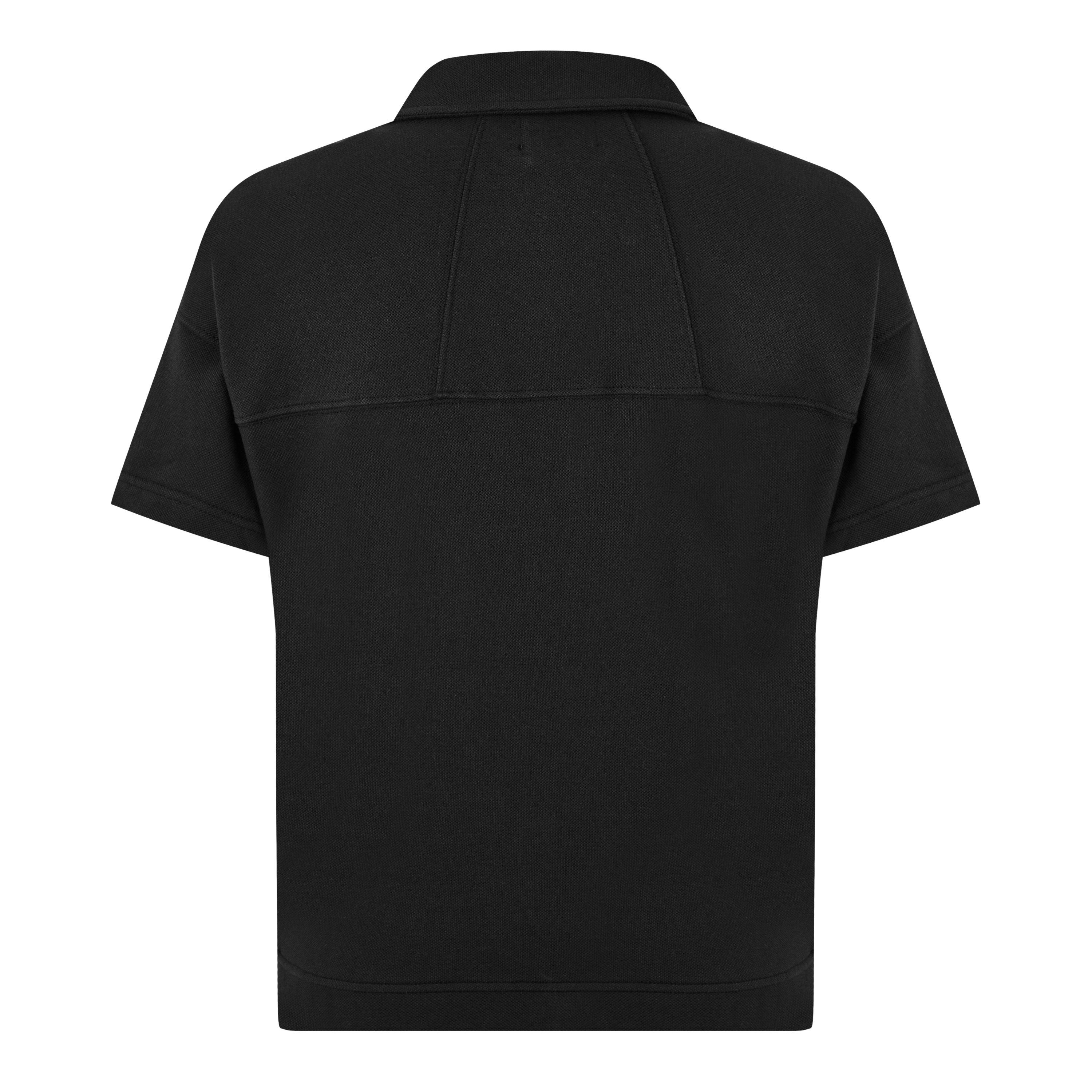 Black 0372 - Rhude - Men's Pique Short-Sleeve Plain Shirt - 2