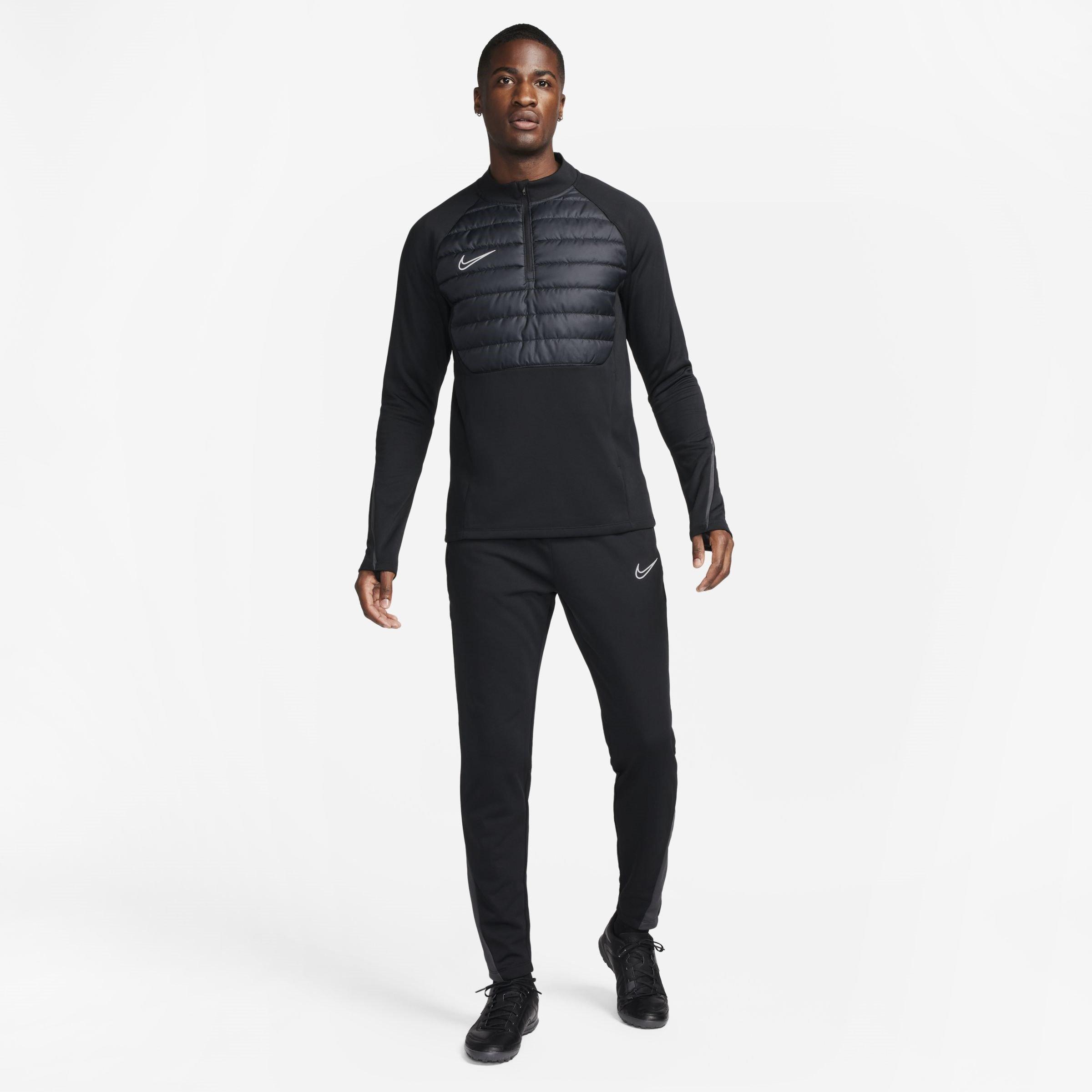 Preto/Cinza - Nike - Academy Winter Warrior Men's Therma-FIT 1/2-Zip Soccer Top - 6