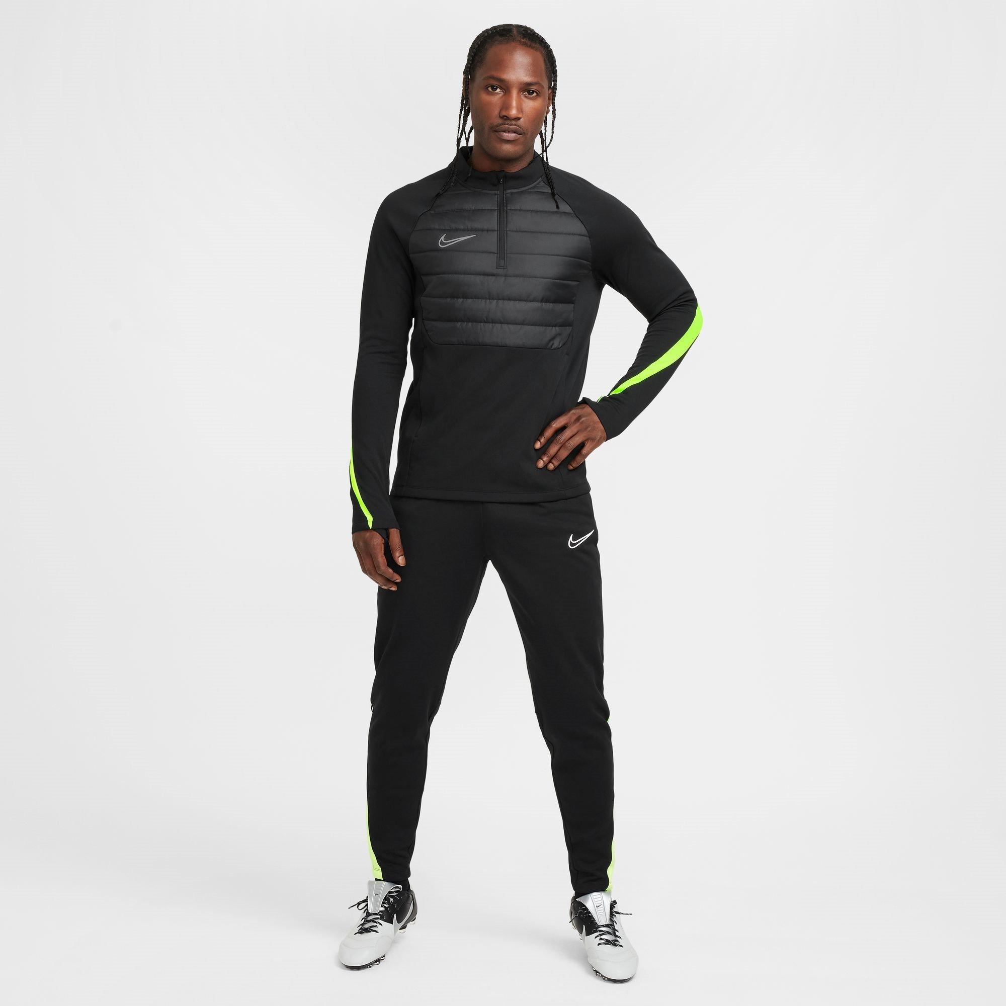Zwart/Volt - Nike - Academy Winter Warrior Men's Therma-FIT 1/2-Zip Soccer Top - 6