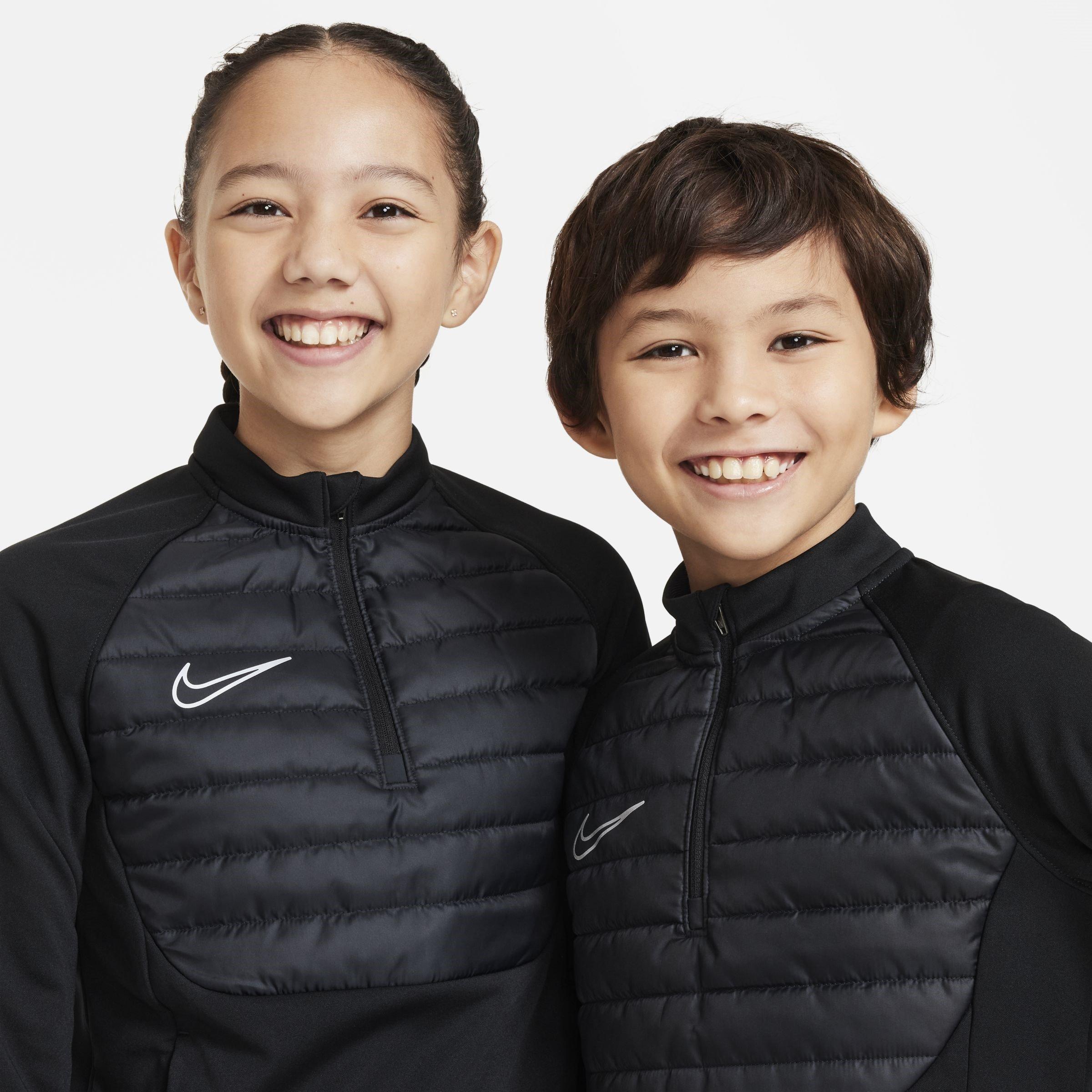 Black/Grey - Nike - Therma-FIT Academy Big Kids' Soccer Drill Top - 3