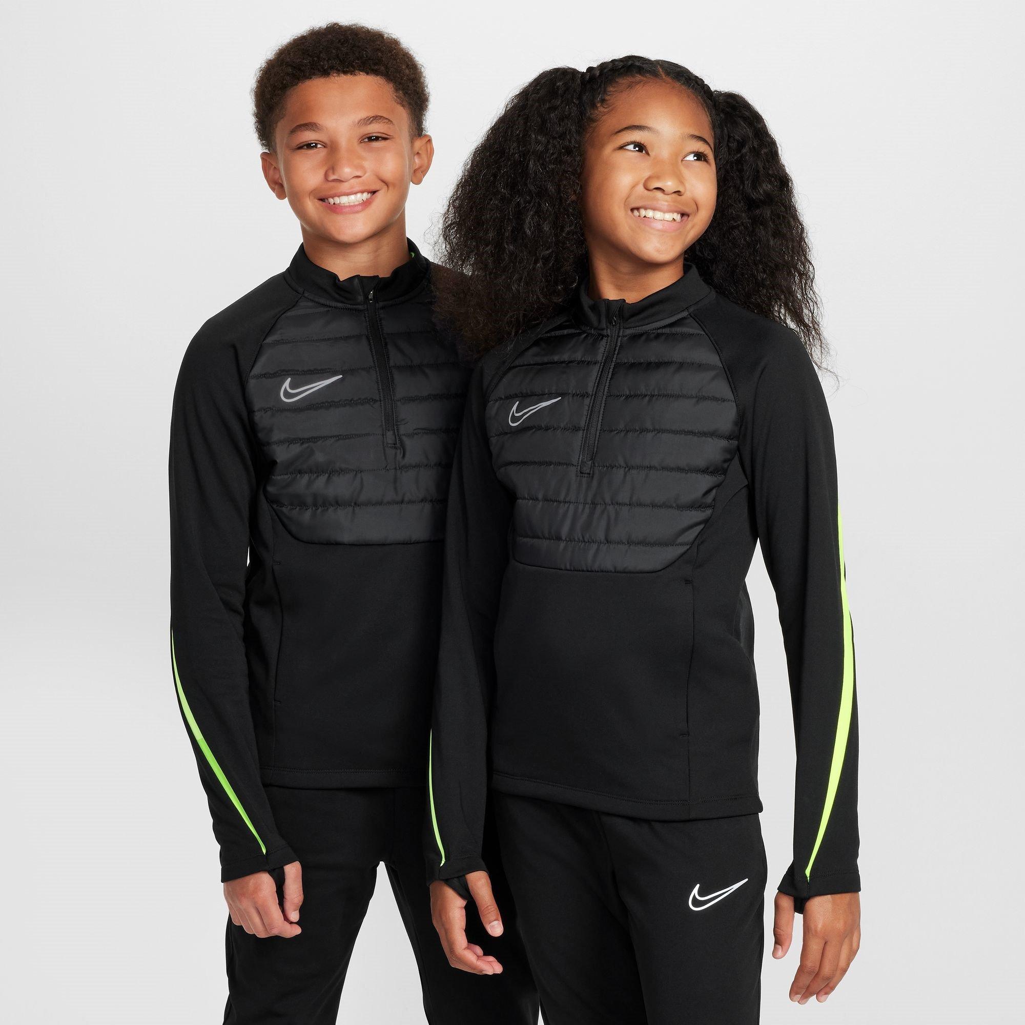 Nero/Volt - Nike - Therma-FIT Academy Big Kids' Soccer Drill Top - 3