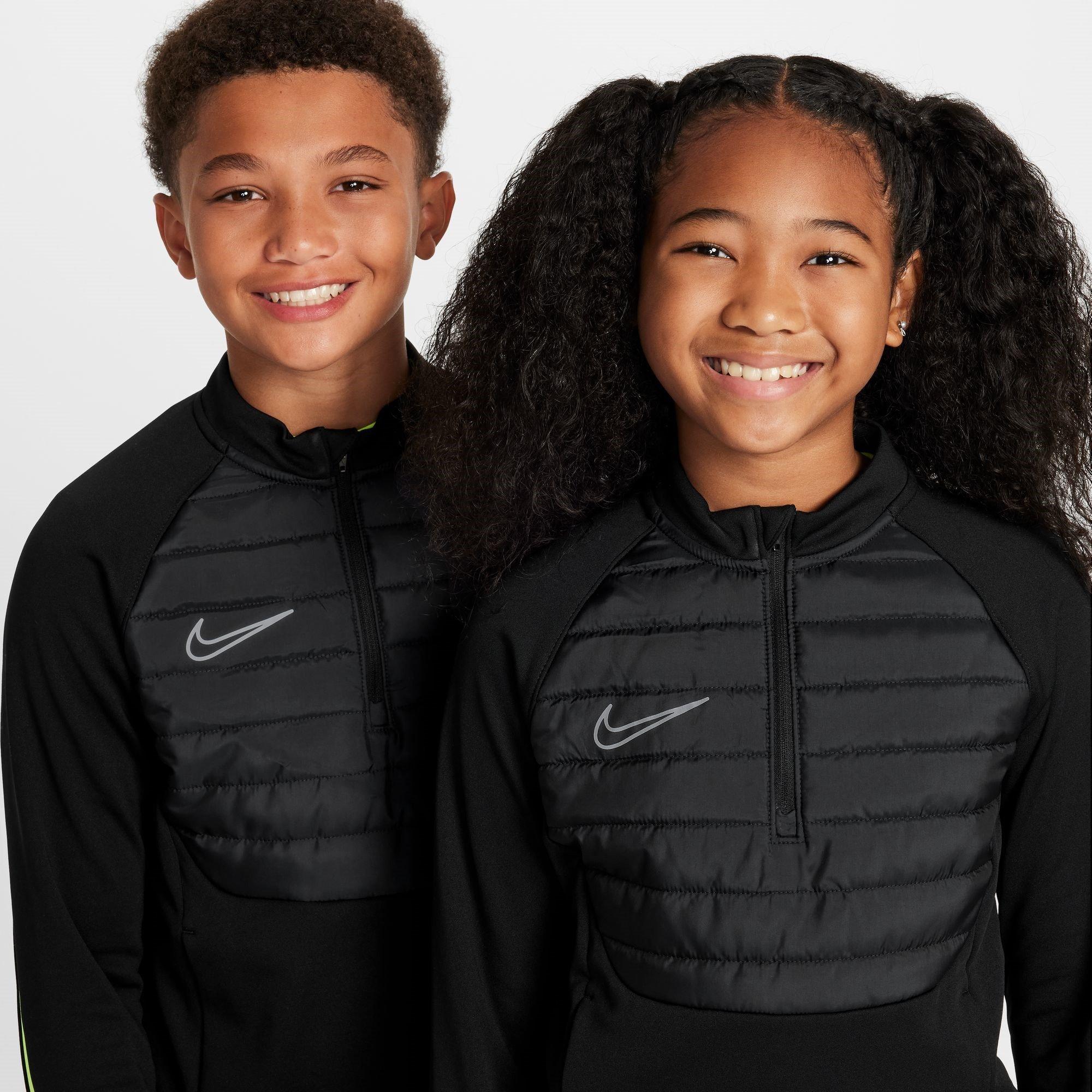 Nero/Volt - Nike - Therma-FIT Academy Big Kids' Soccer Drill Top - 6