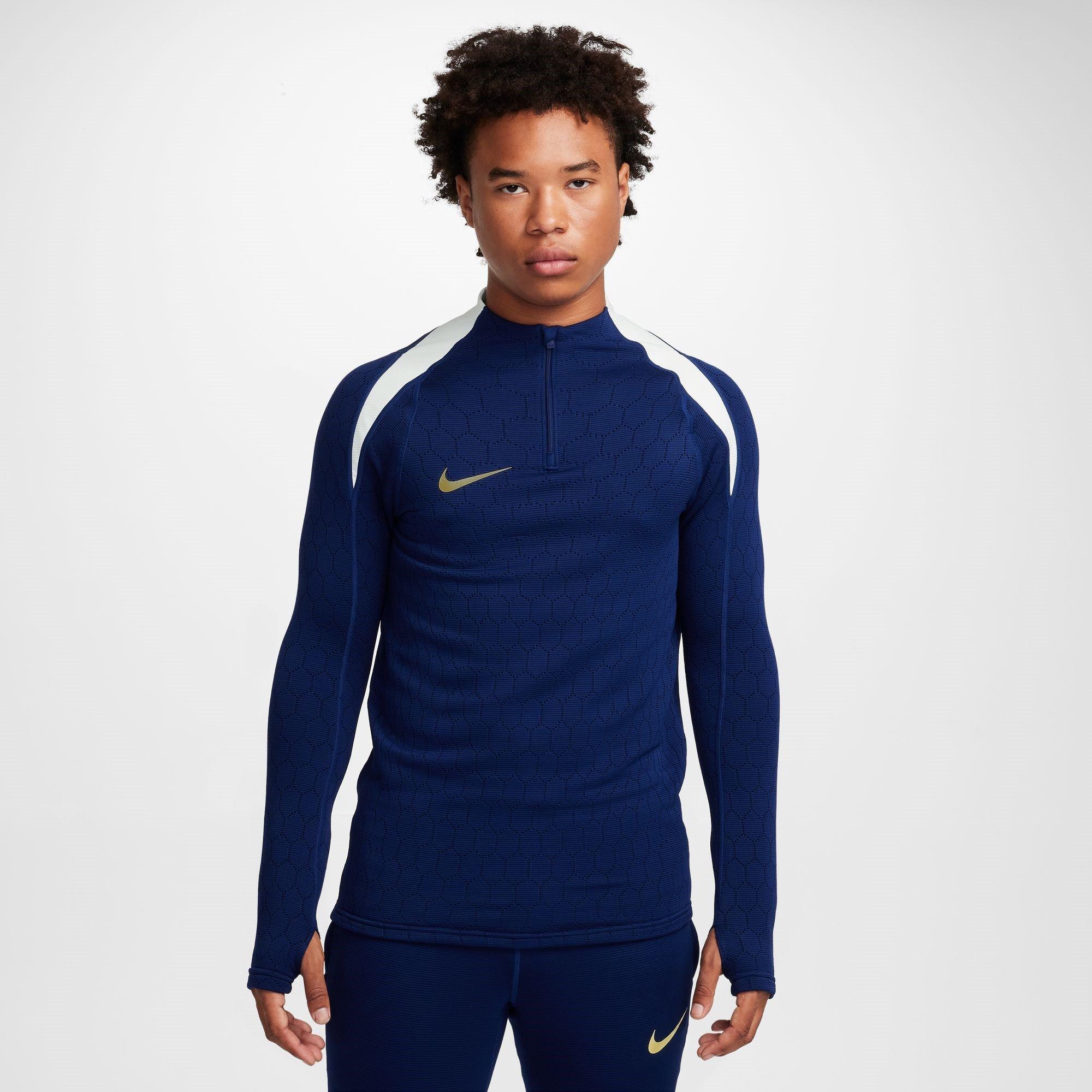 Blu/Oro - Nike - Strike Elite Men's Therma-FIT ADV Water-Repellent Drill Top - 1